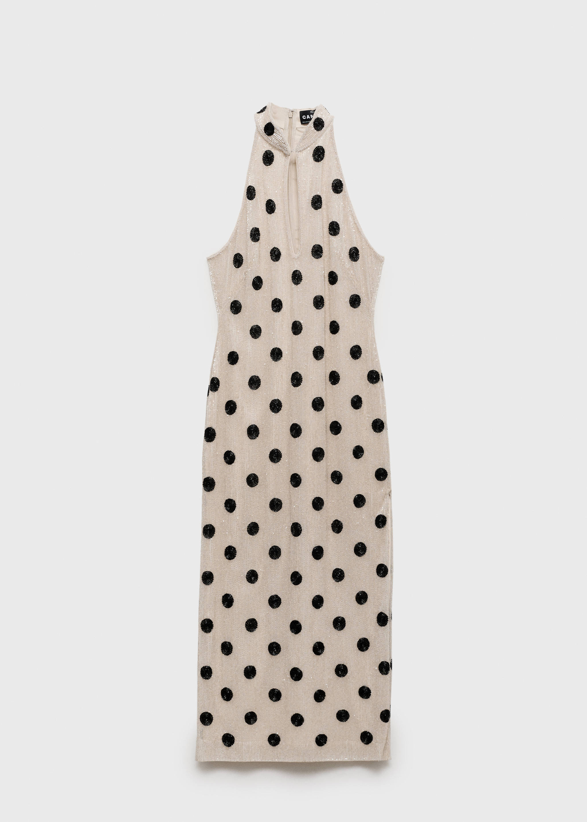 Rhinestone polka-dot halter dress - Article without model