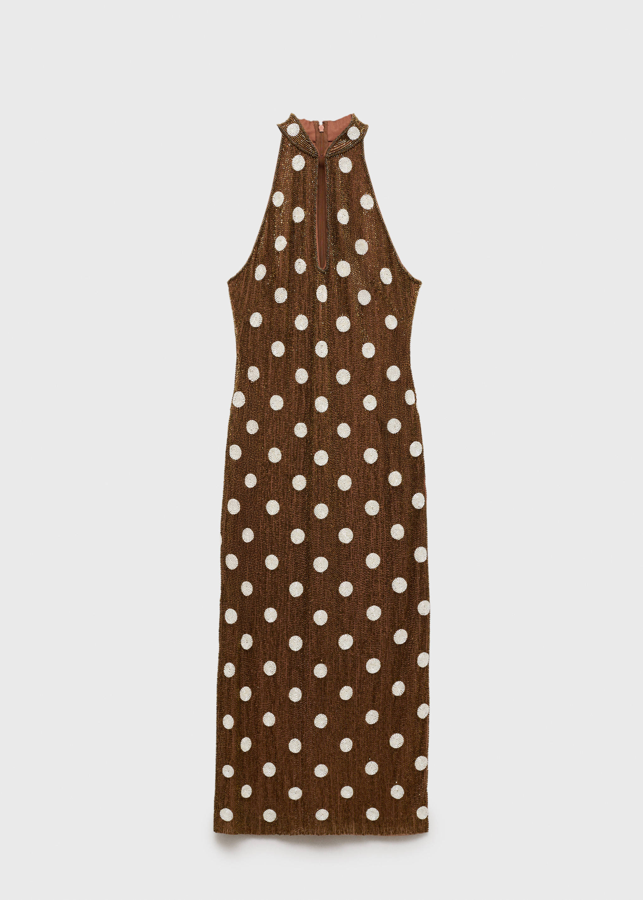 Vestido halter topos pedrería - Artículo sin modelo
