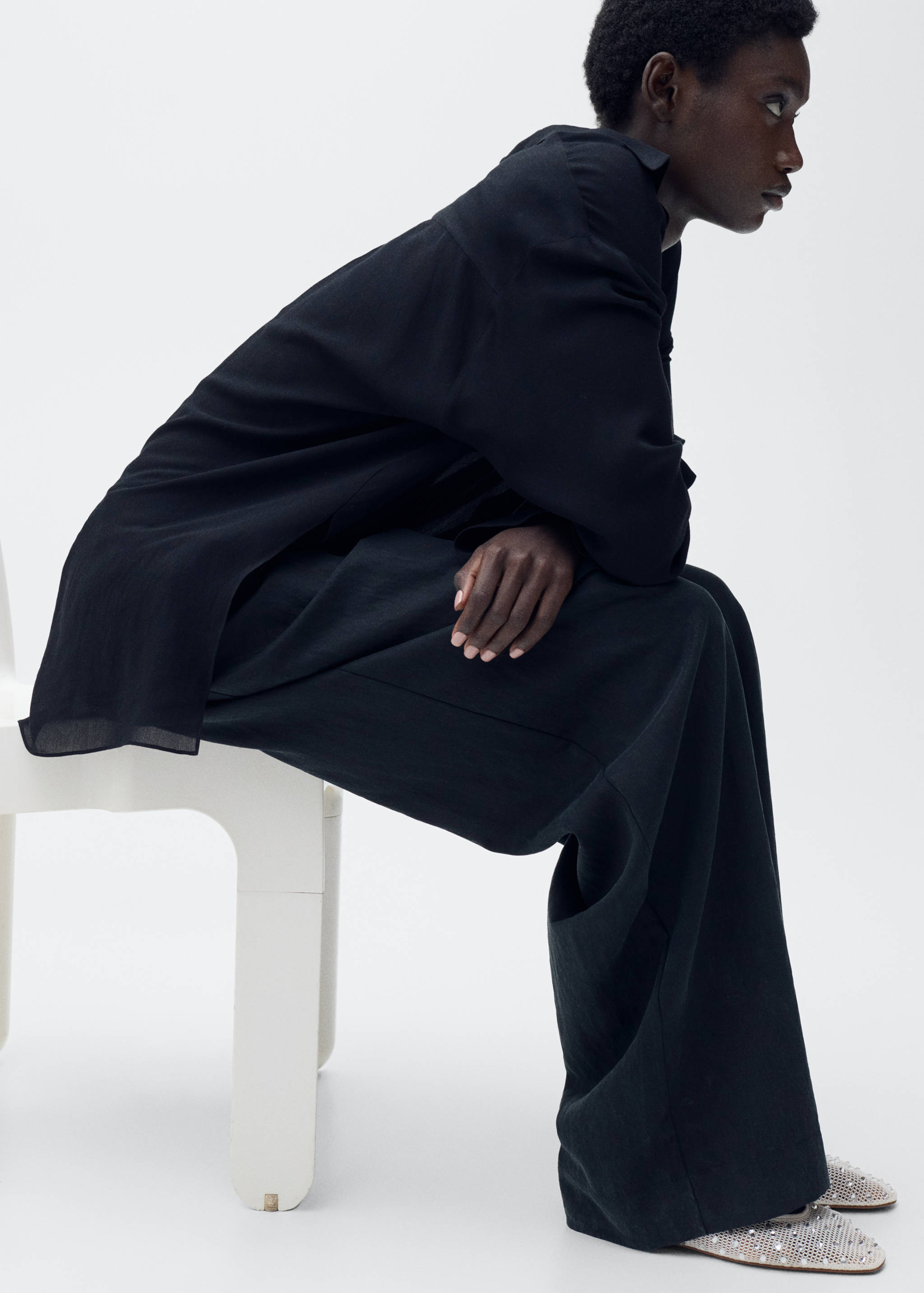 Mesh rhinestone ballet flats - Details of the article 9