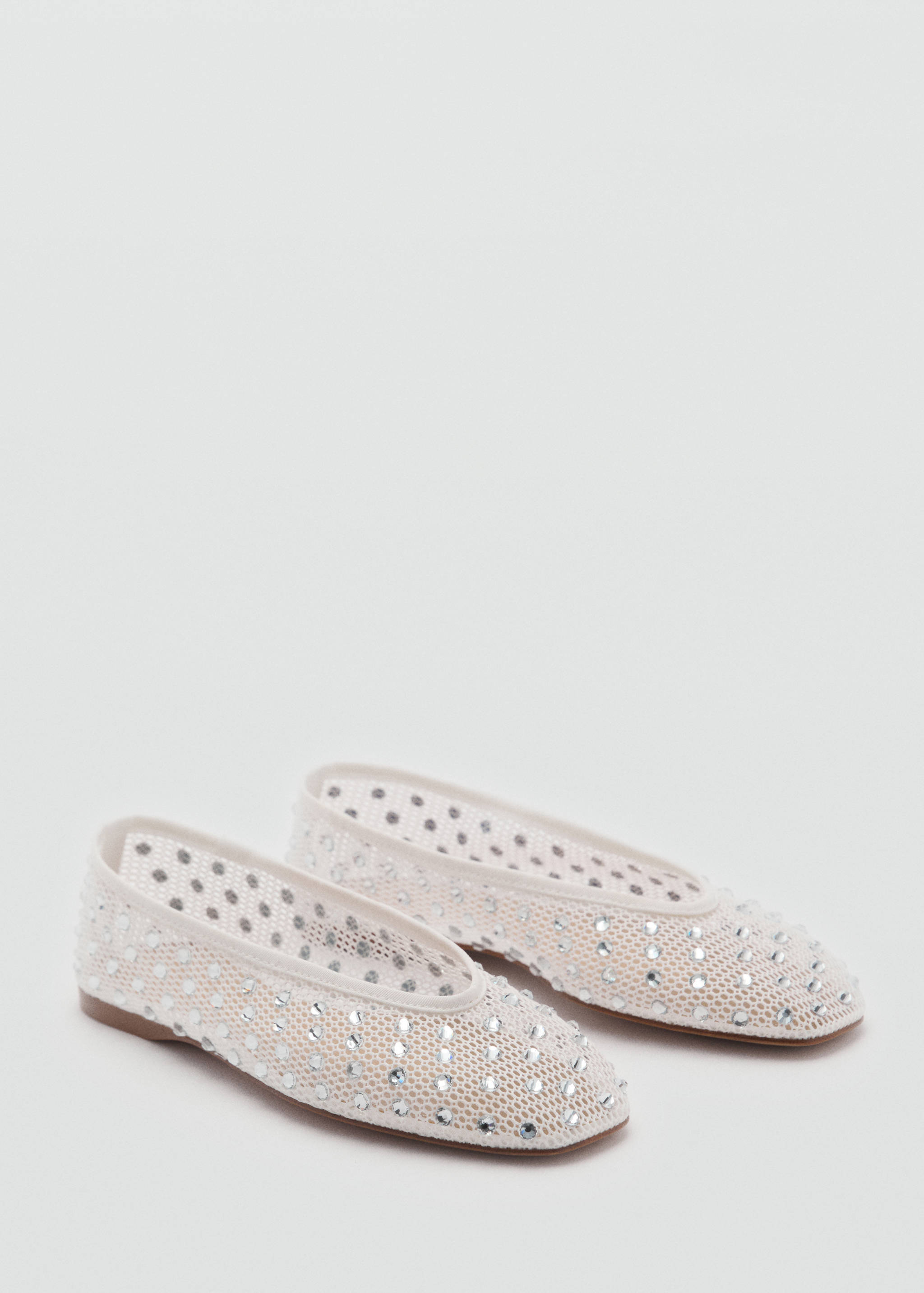 Mesh rhinestone ballet flats - Medium plane