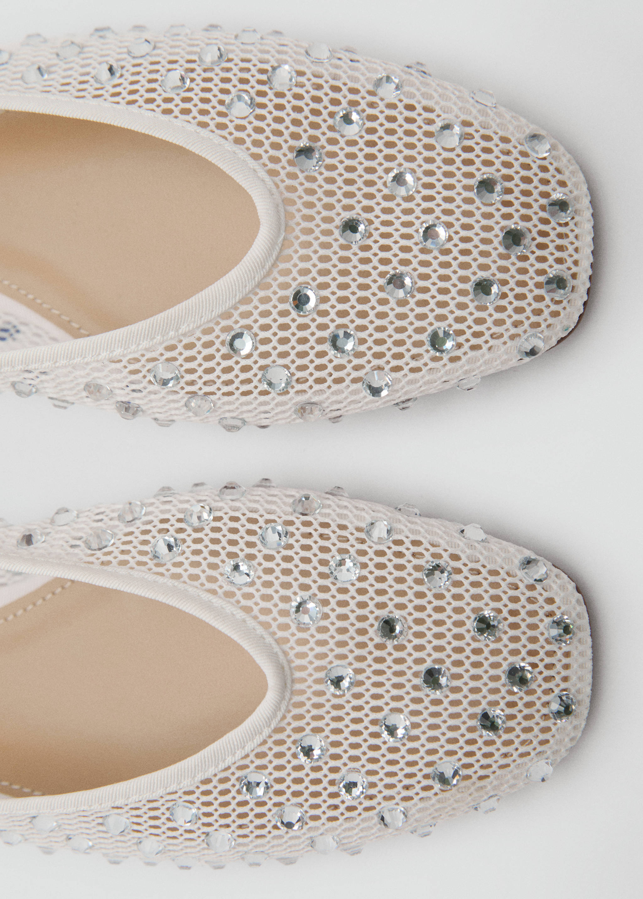 Mesh rhinestone ballet flats - Details of the article 1