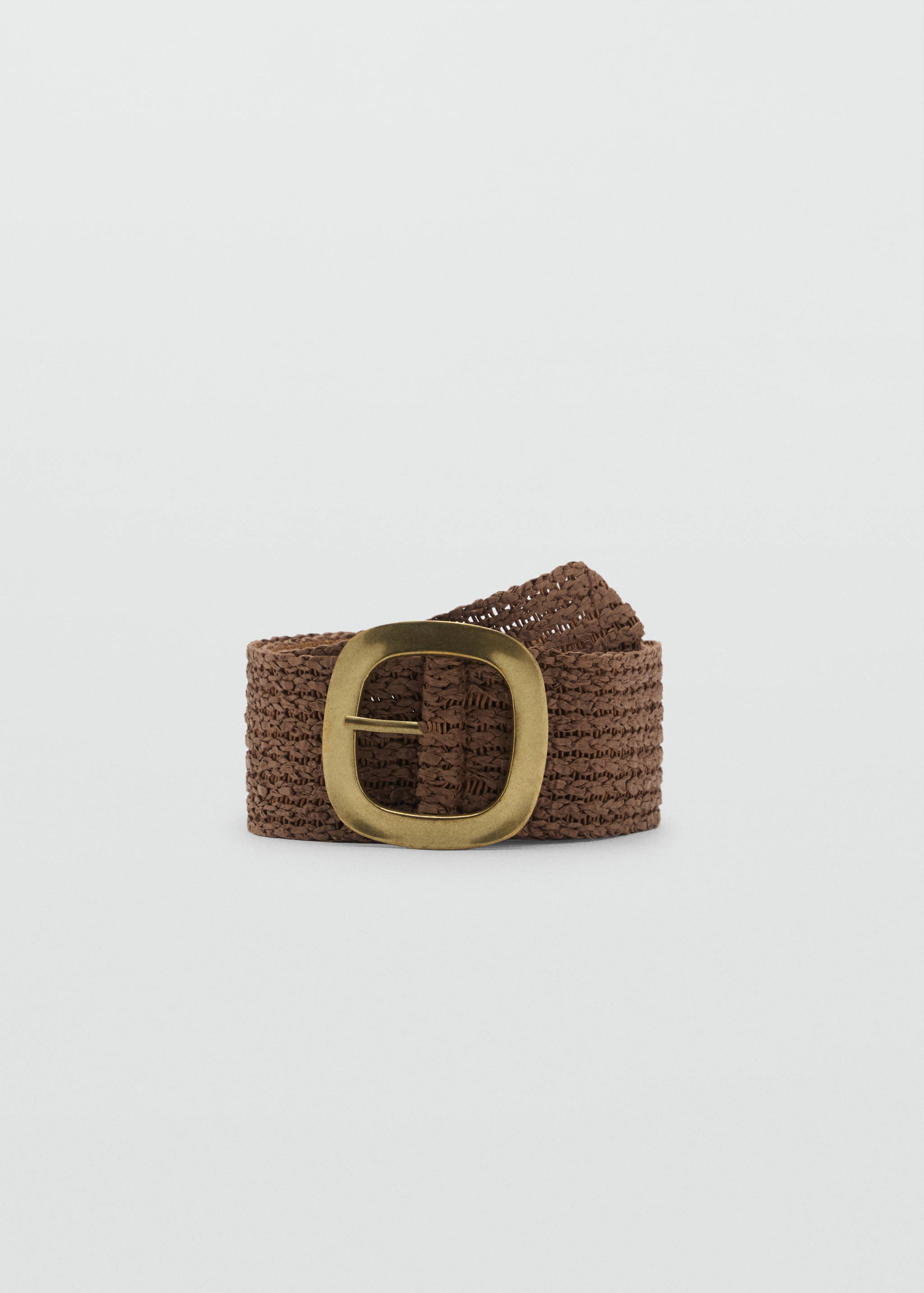 Natural fibre belt with oval buckle - Article without model