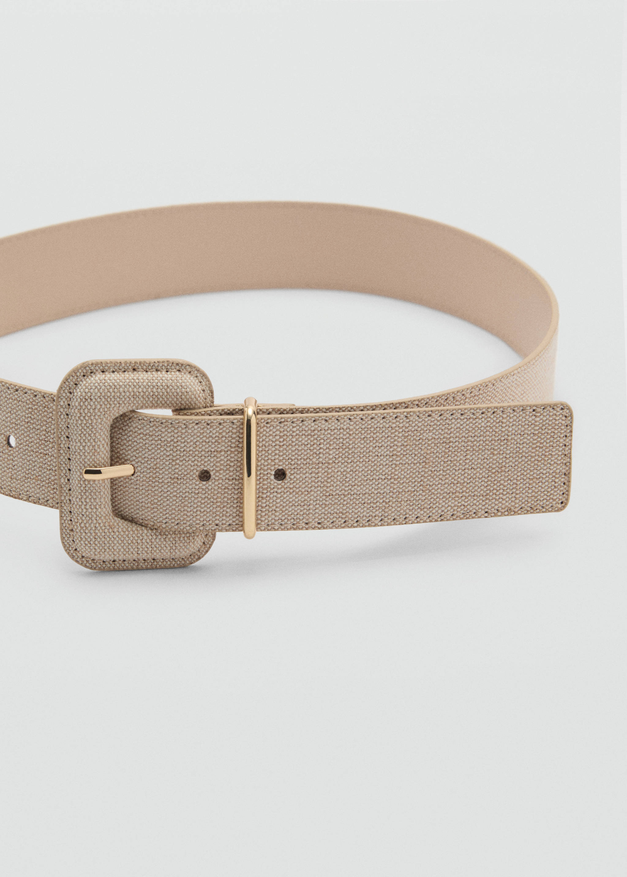Cotton and linen-blend belt - Medium plane