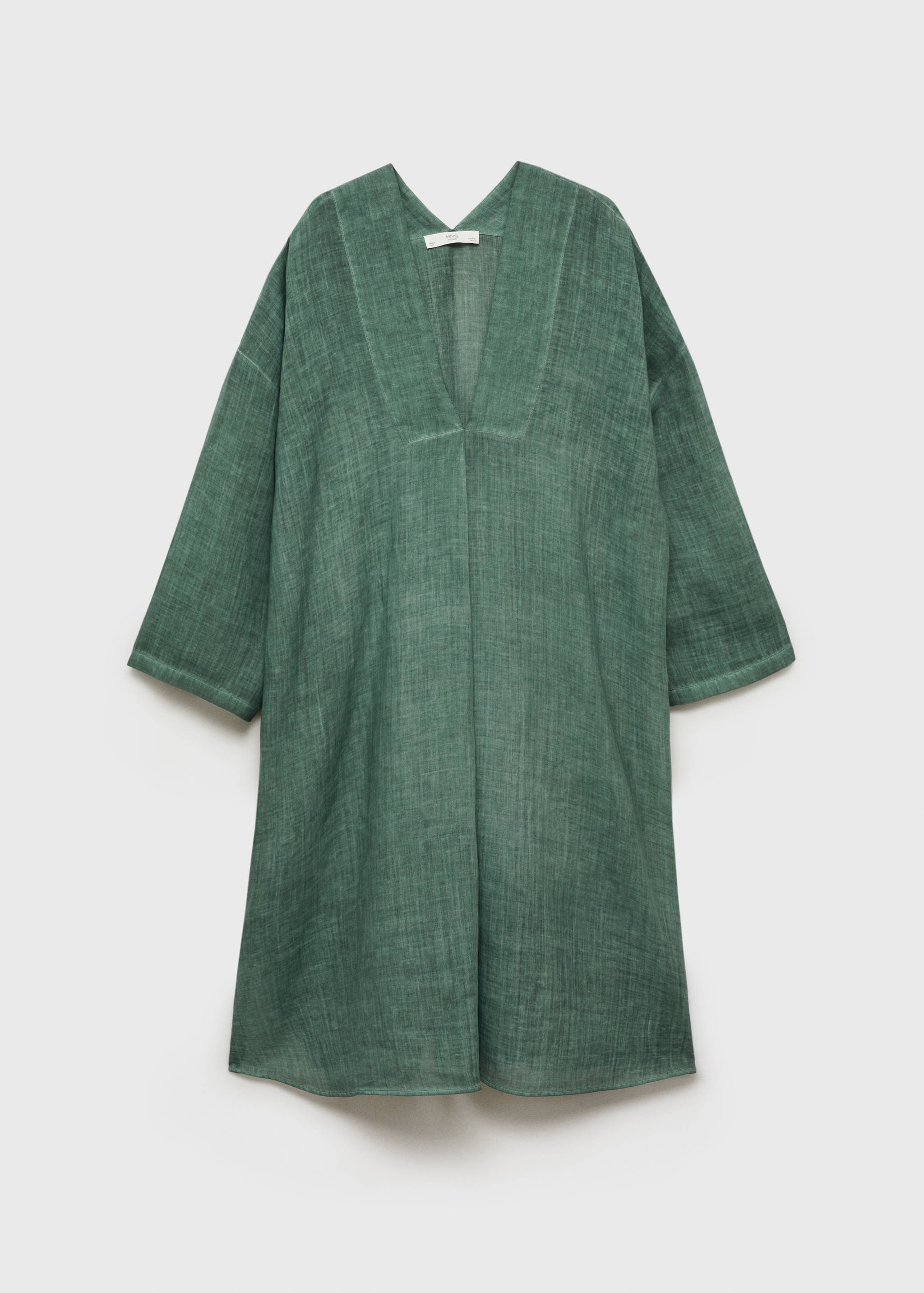 Ramie caftan with overdyed design - Article without model