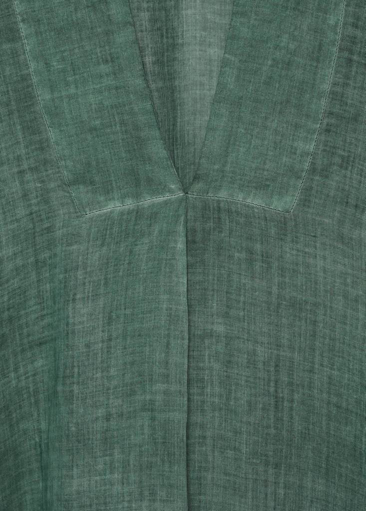Ramie caftan with overdyed design — Dark Grey