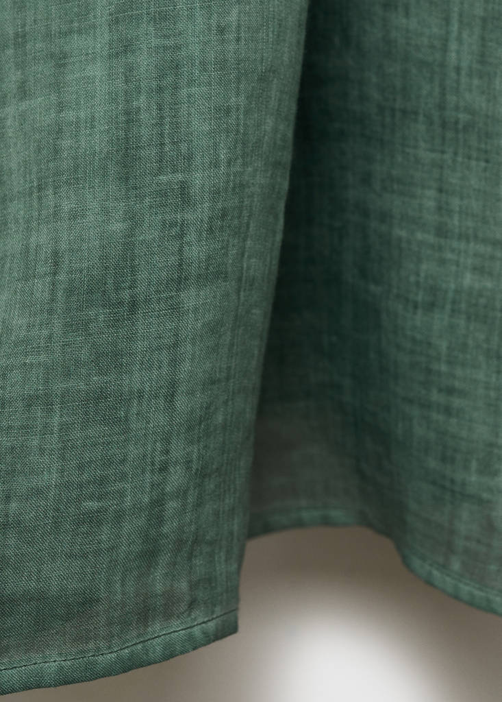 Ramie caftan with overdyed design — Dark Grey