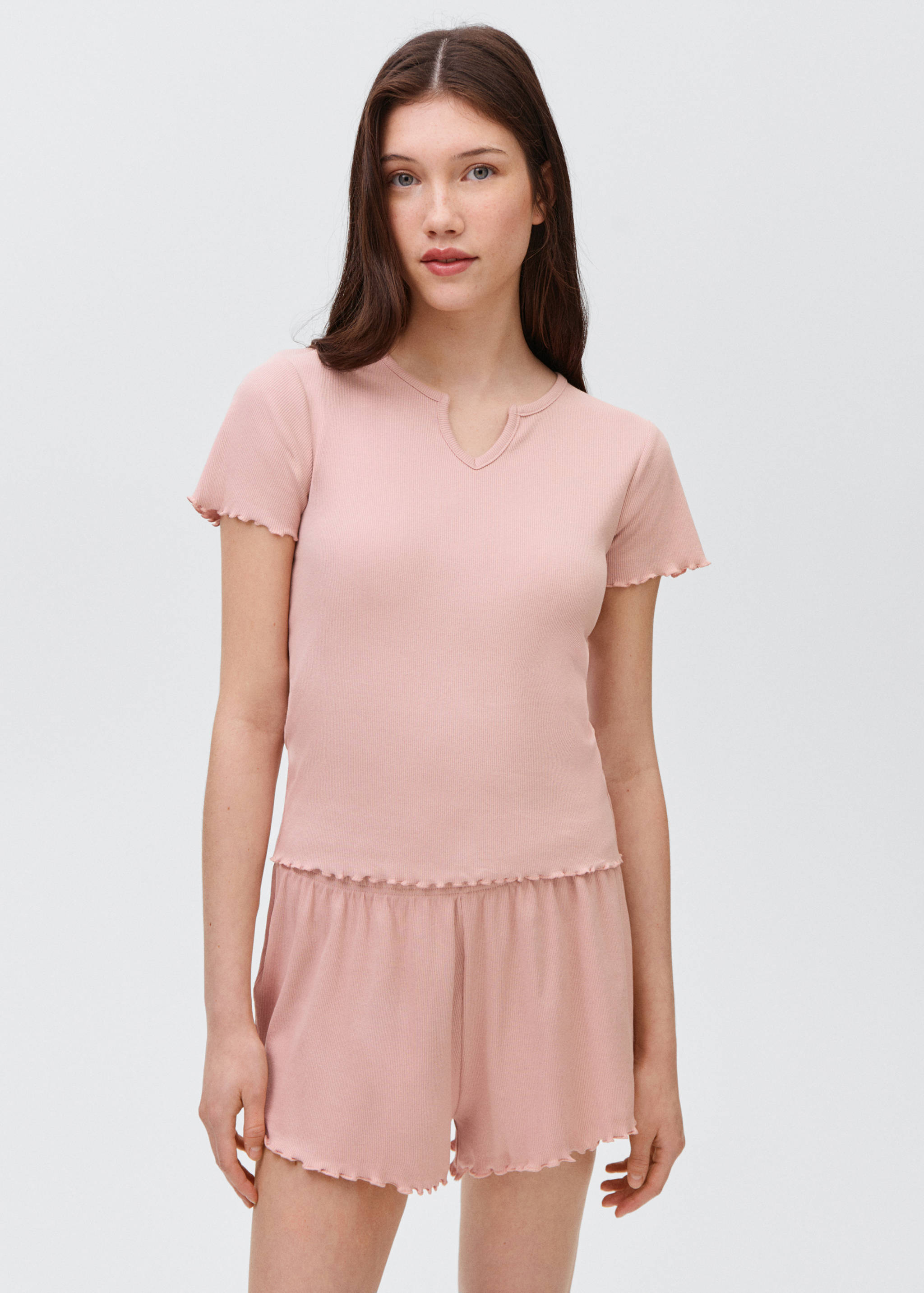 Short ribbed pyjama - Medium plane