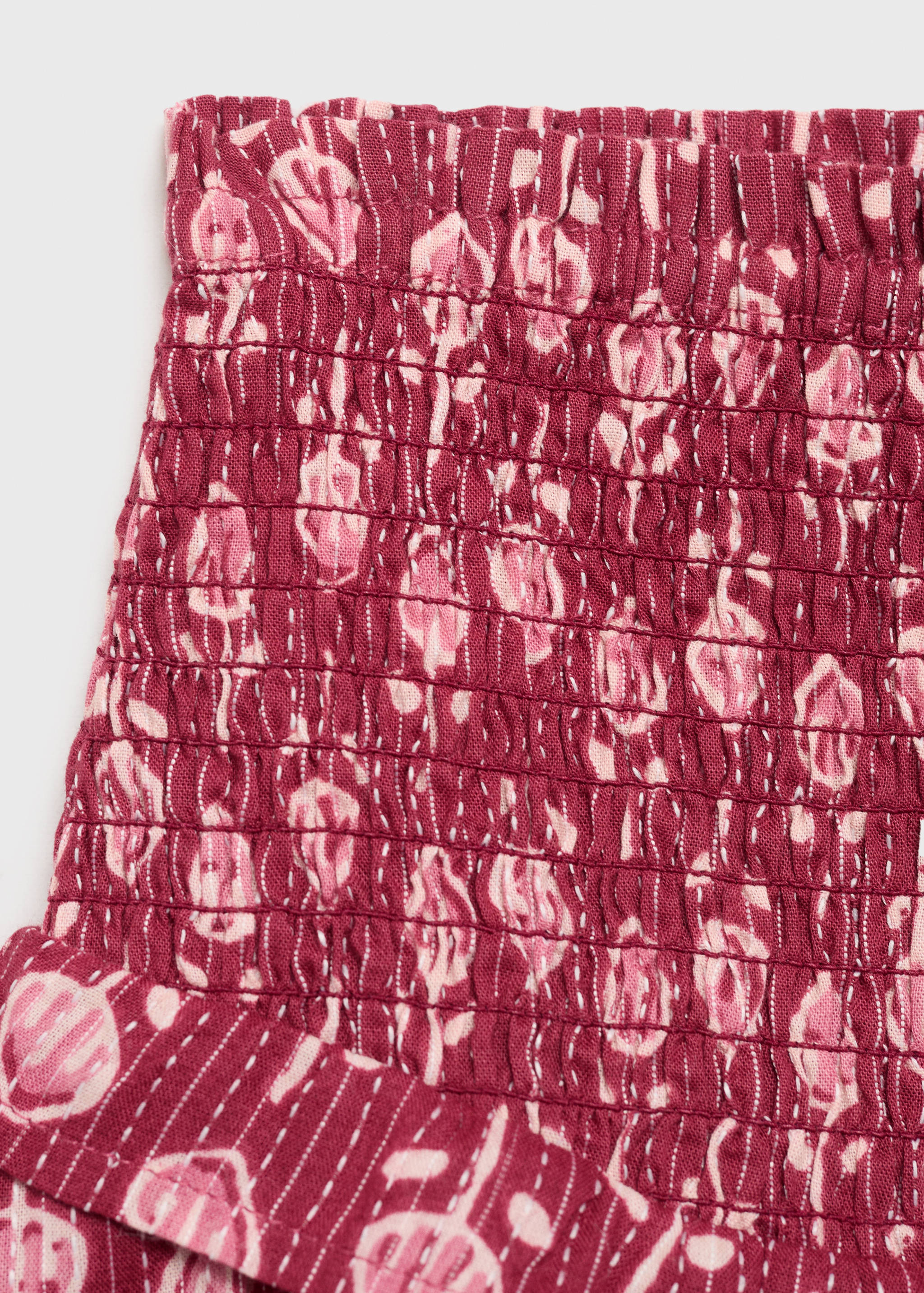 Ruffled gathered mini skirt - Details of the article 0