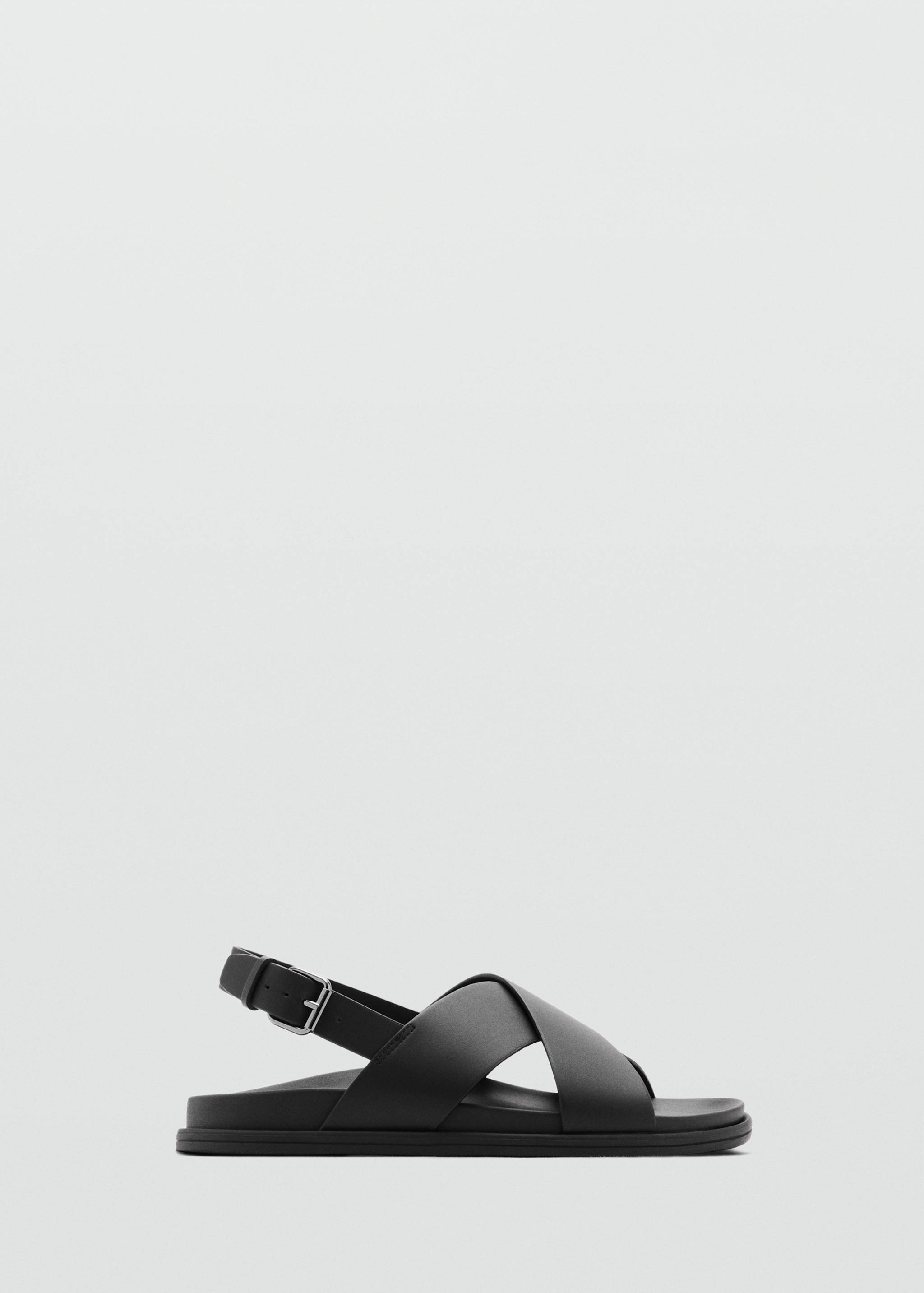 Sandales brides croisées 100 % cuir - Article sans modèle