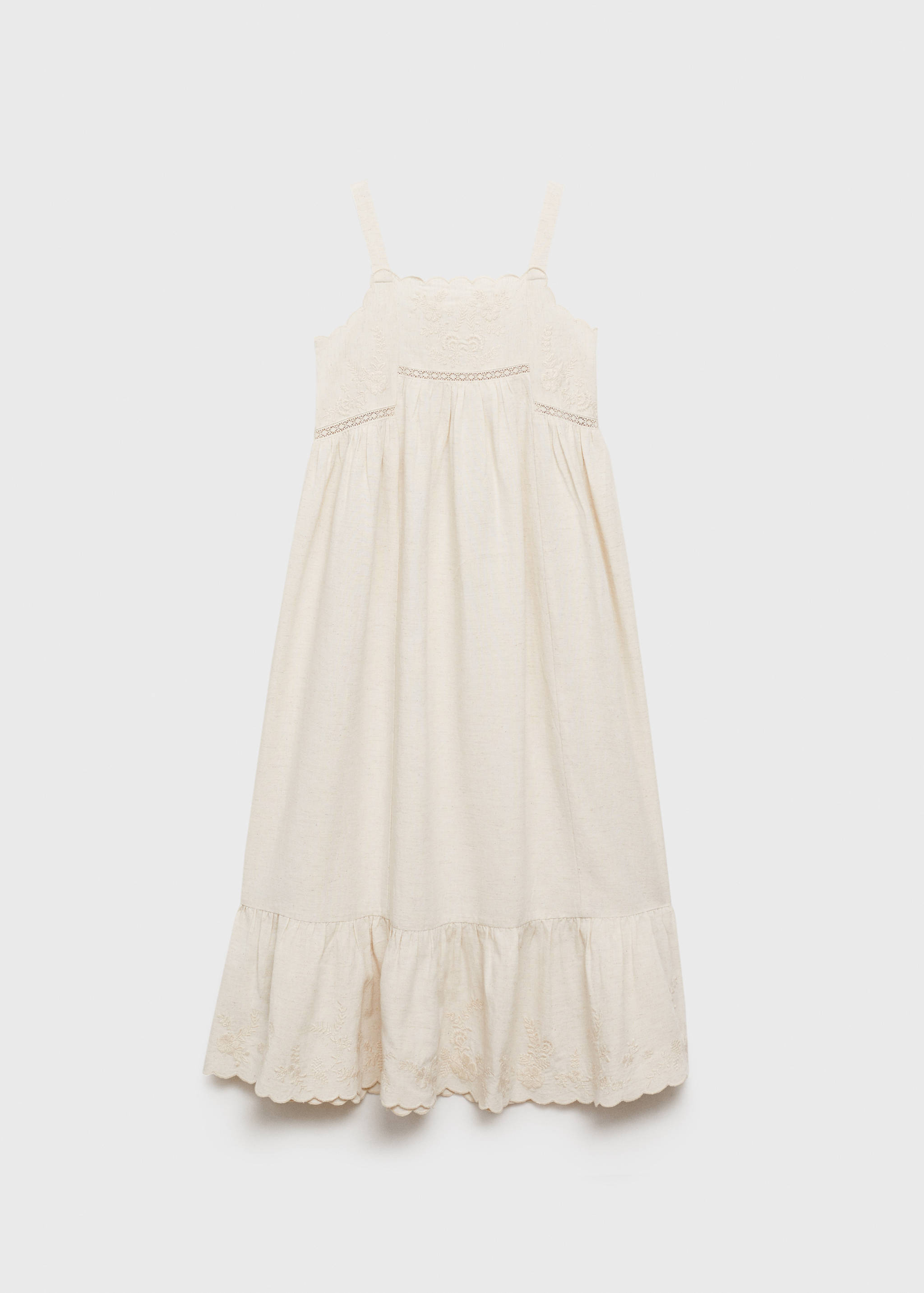 Cotton linen embroidered dress - Article without model