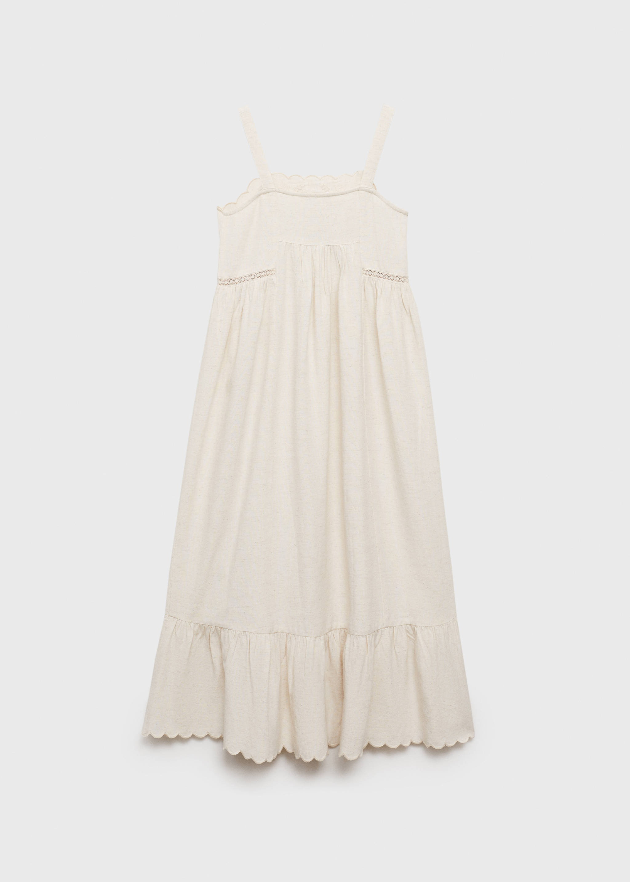 Cotton linen embroidered dress - Reverse of the article