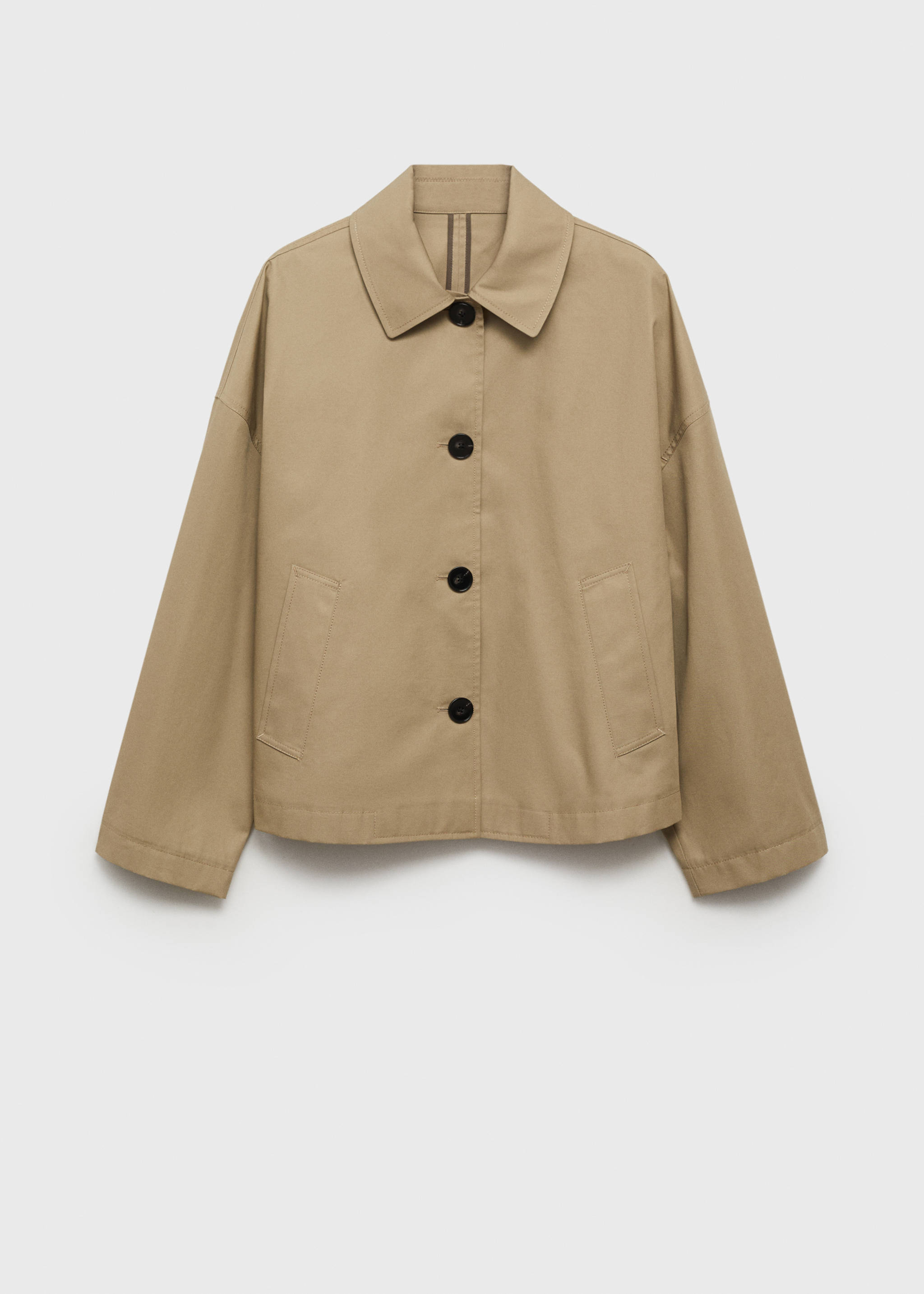 Straight cotton jacket with buttons - Article without model