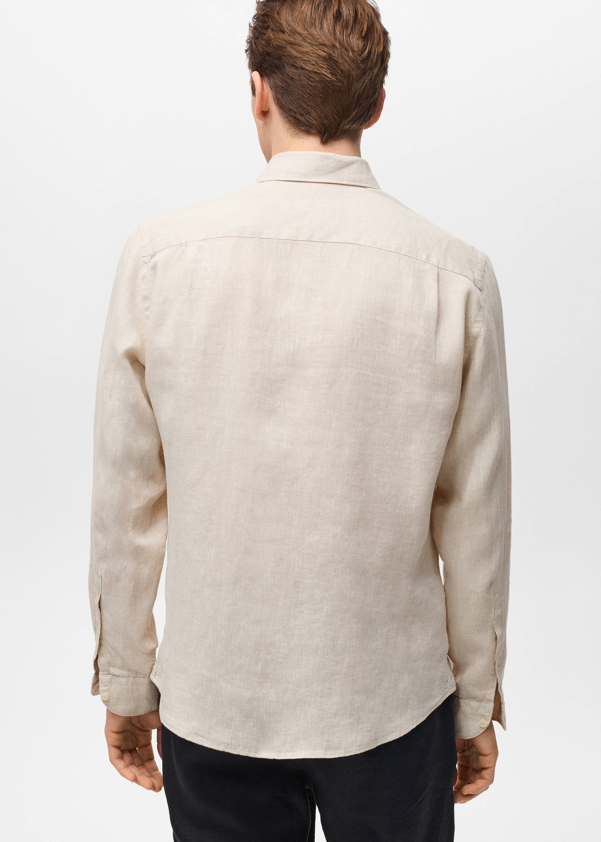 Linen 100% shirt - Reverse of the article