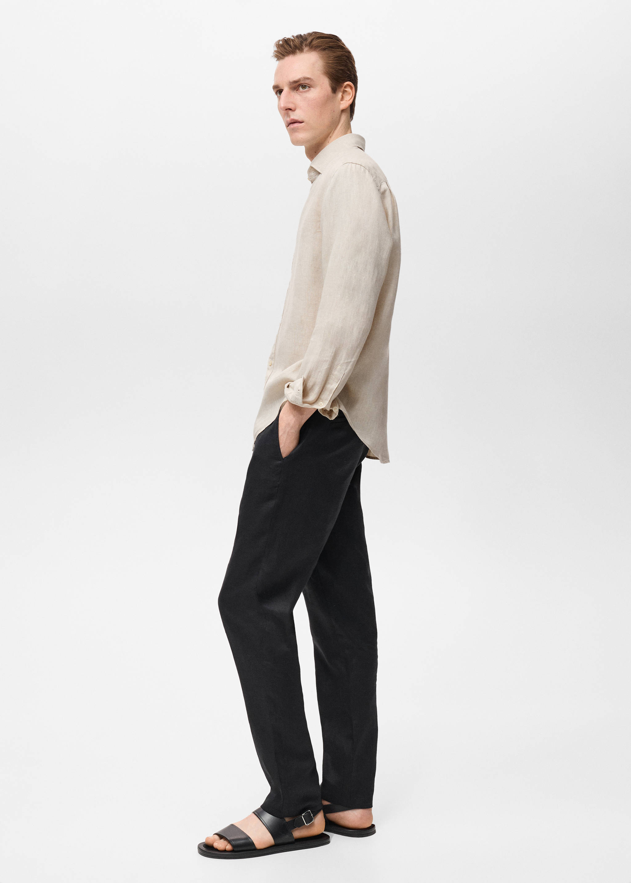 Linen 100% shirt - Details of the article 2