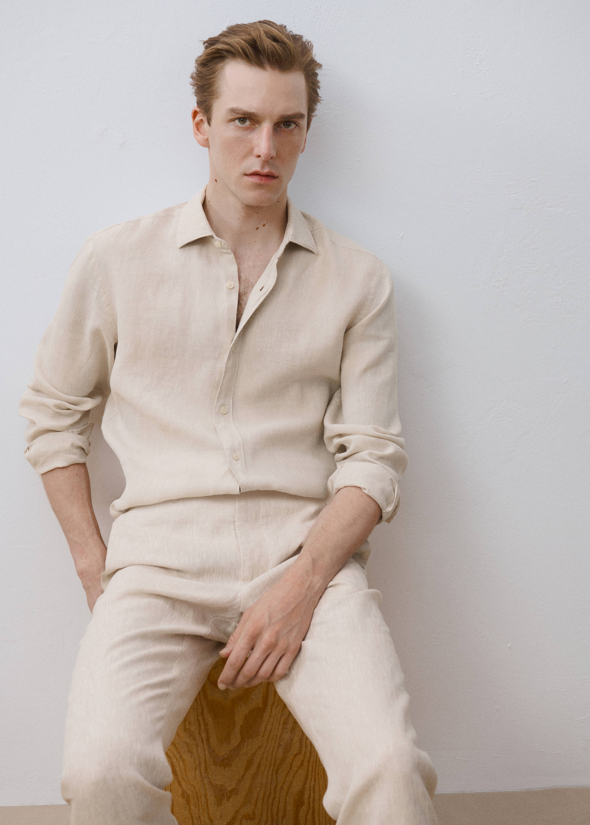 Linen 100% shirt - Details of the article 3