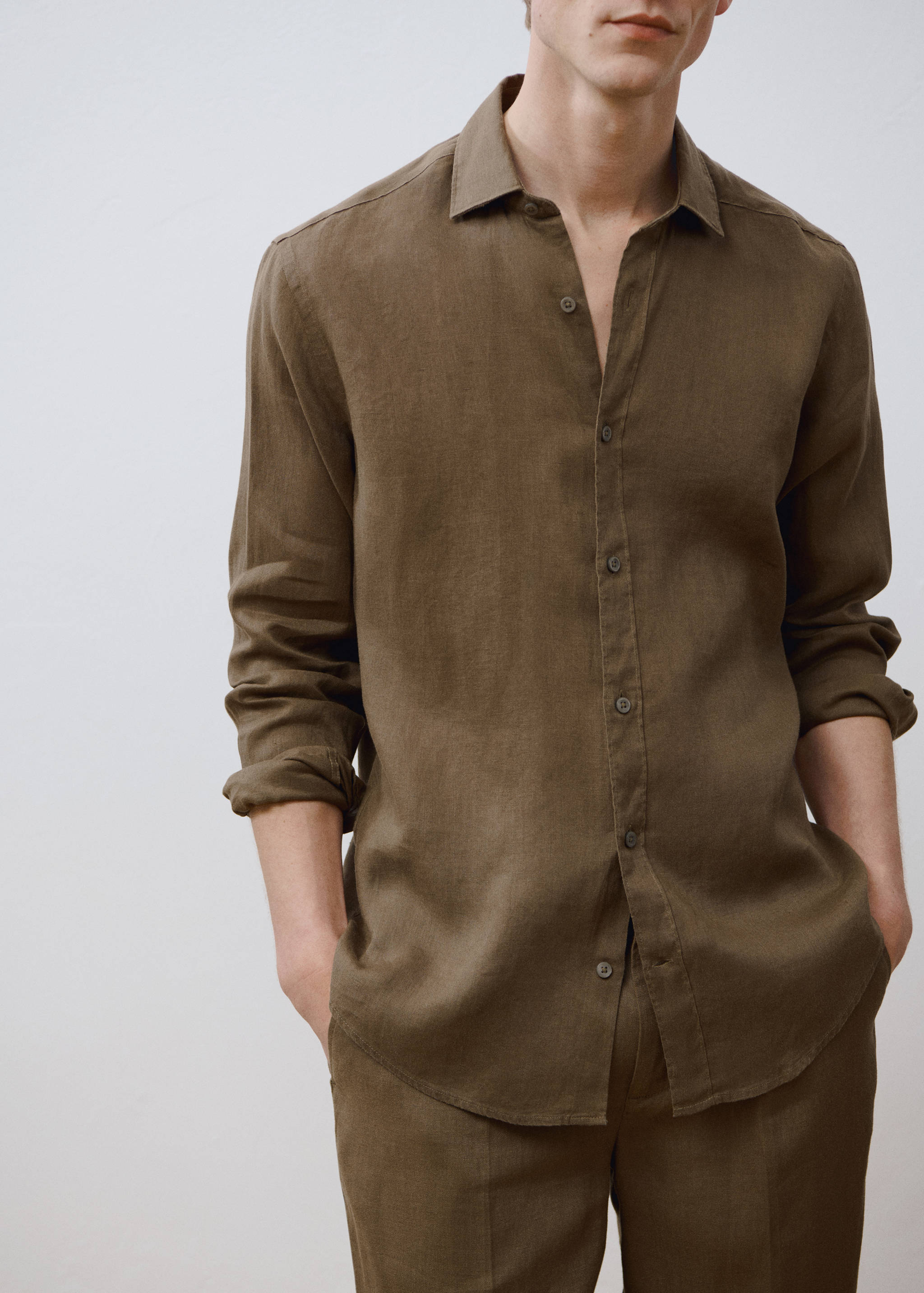 Linen 100% shirt - Details of the article 3