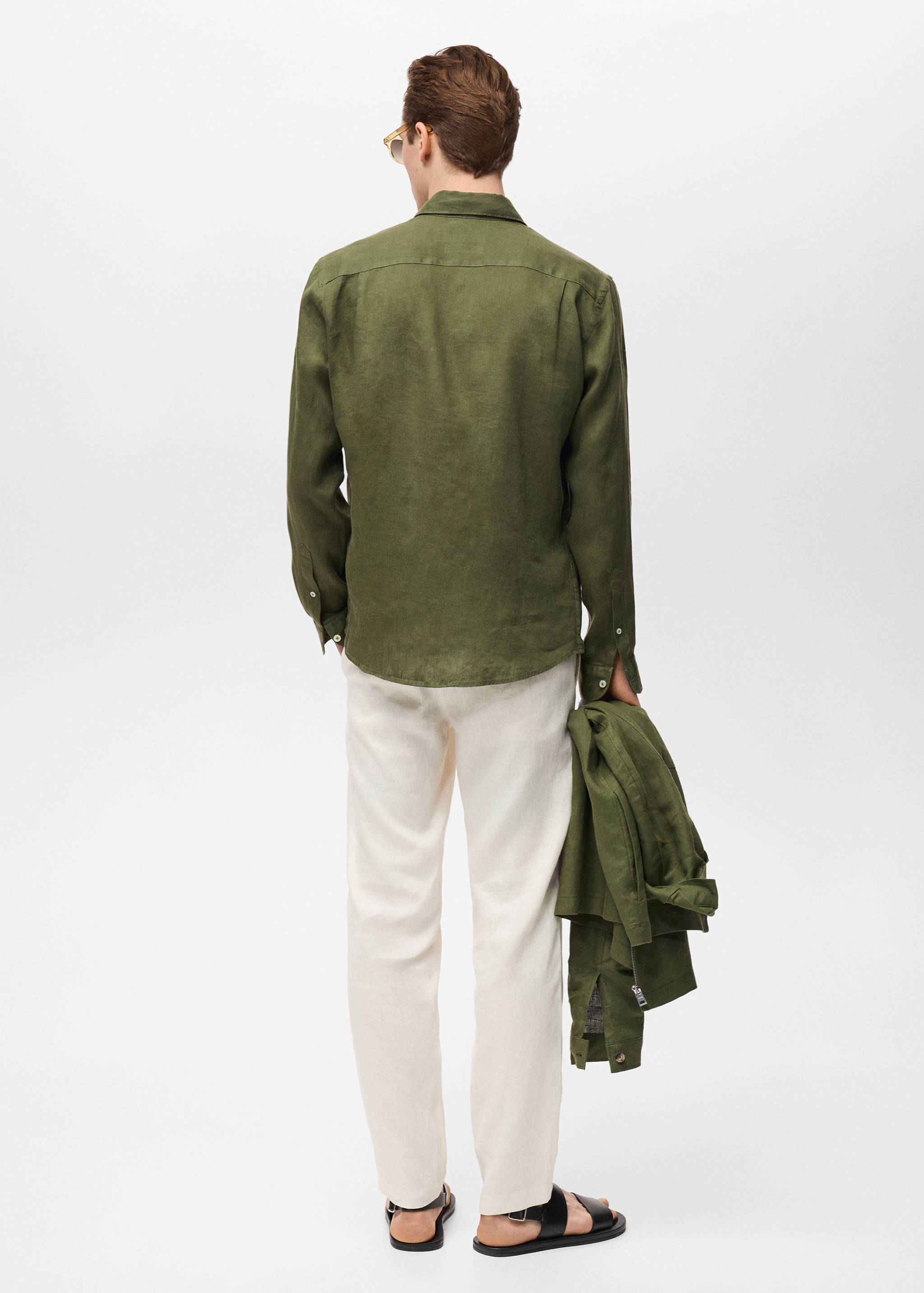 Linen 100% shirt - Reverse of the article