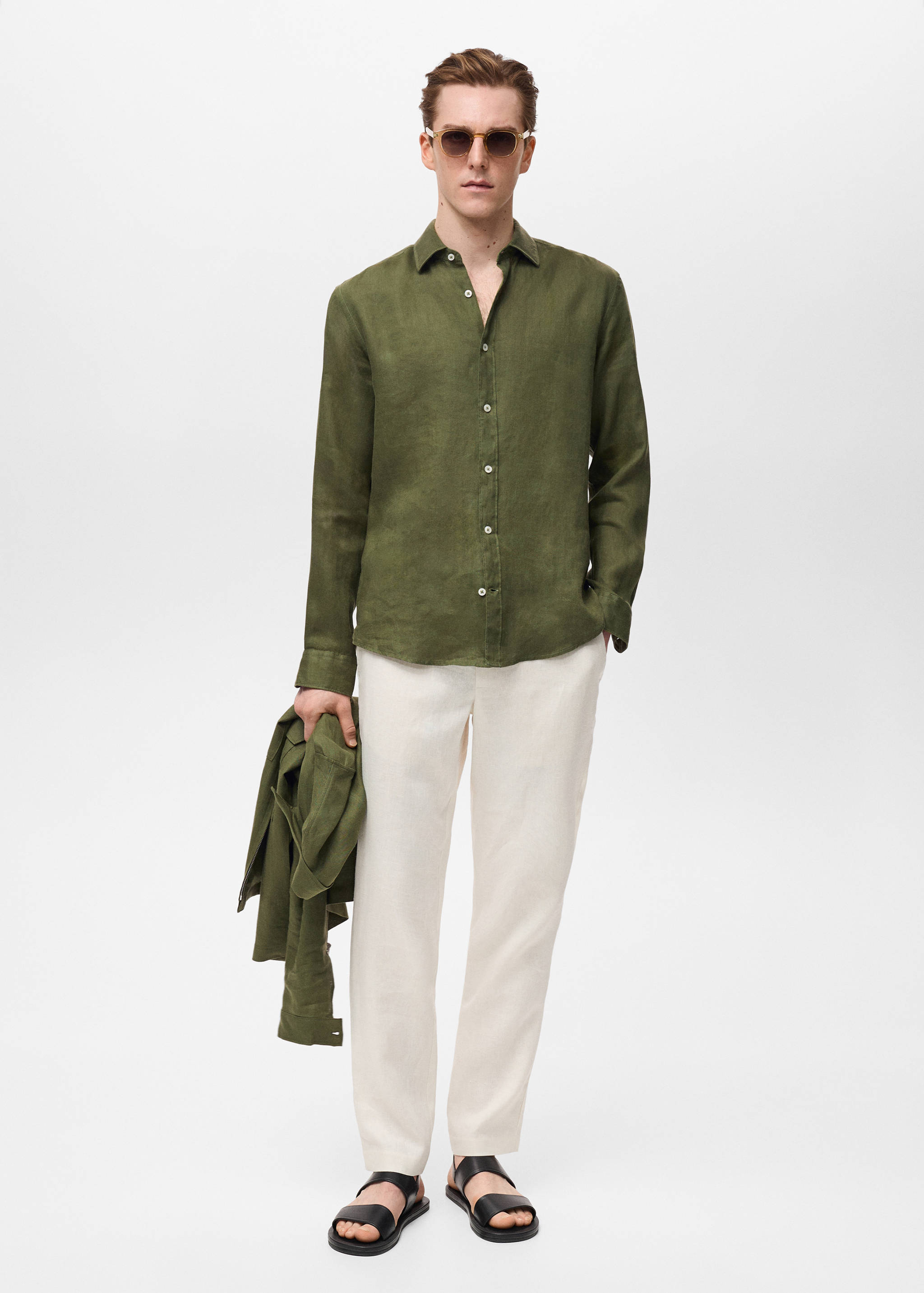 Linen 100% shirt - Details of the article 6