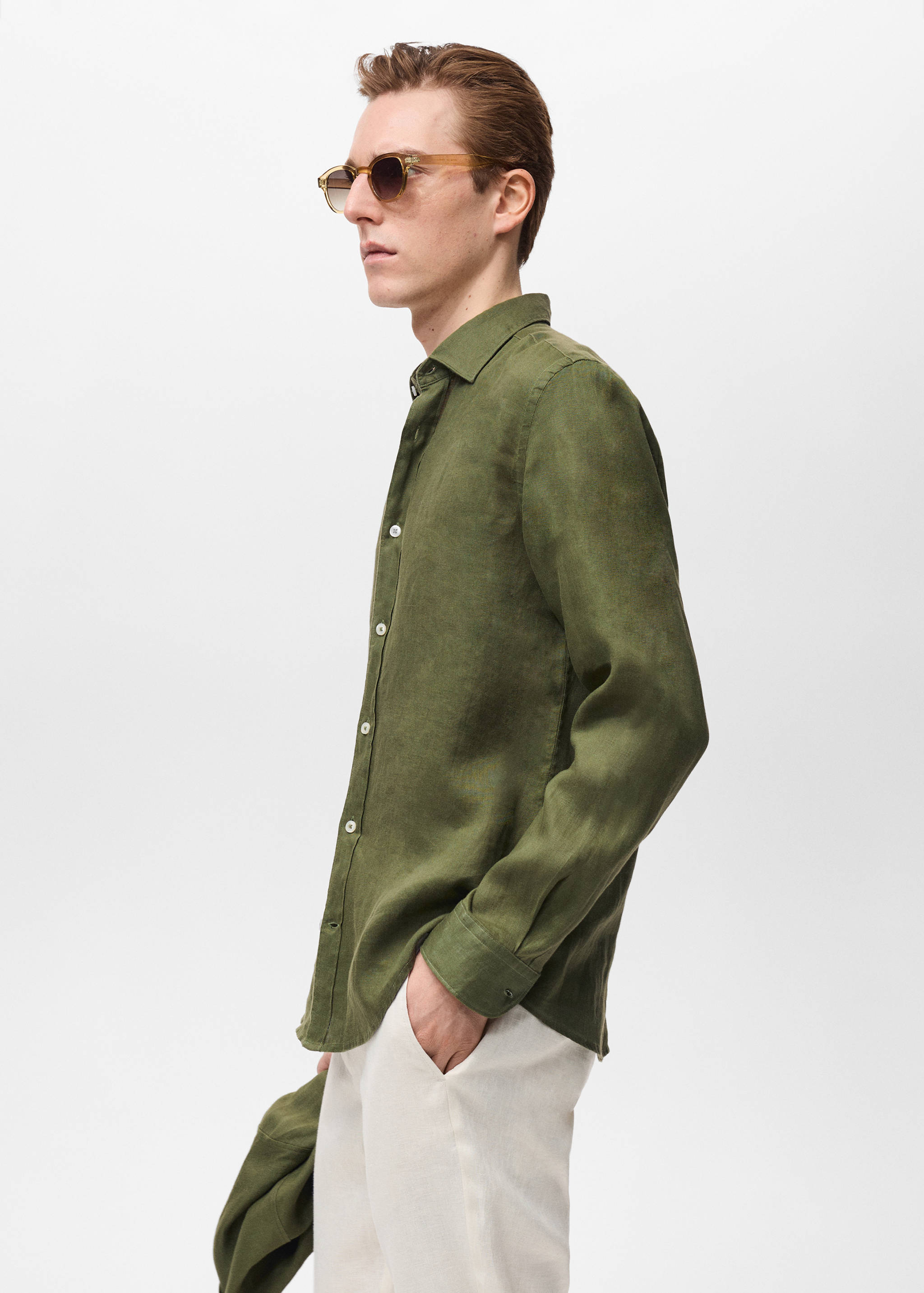 Linen 100% shirt - Details of the article 2