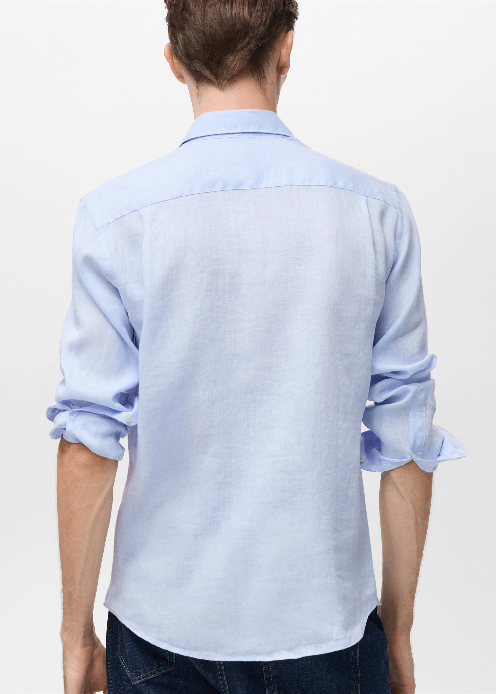 Linen 100% shirt - Reverse of the article