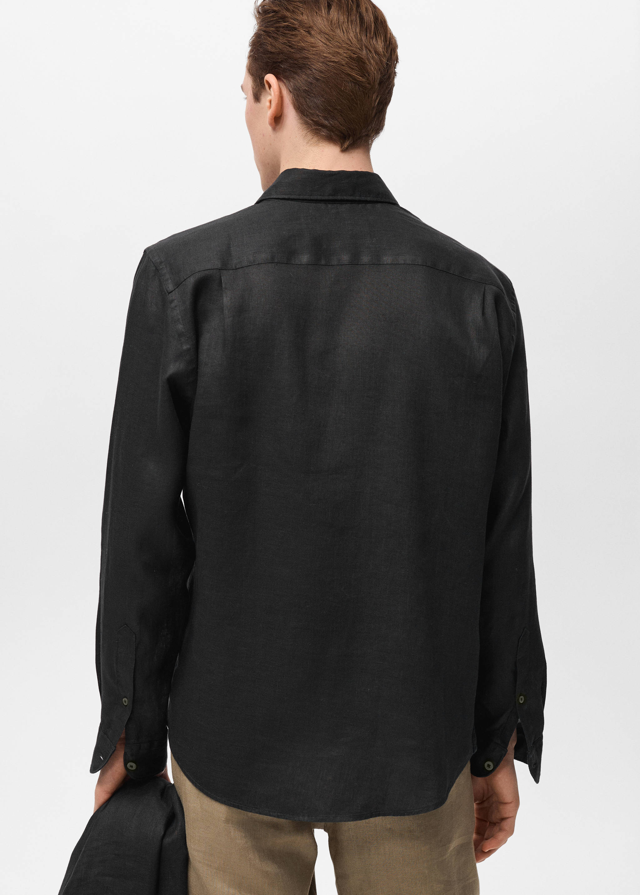 Linen 100% shirt - Reverse of the article