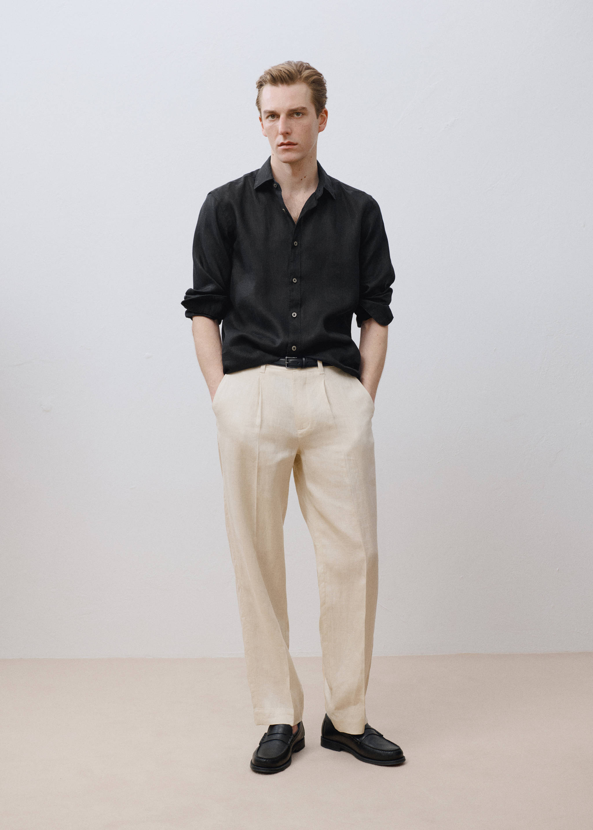 Linen 100% shirt - Details of the article 3