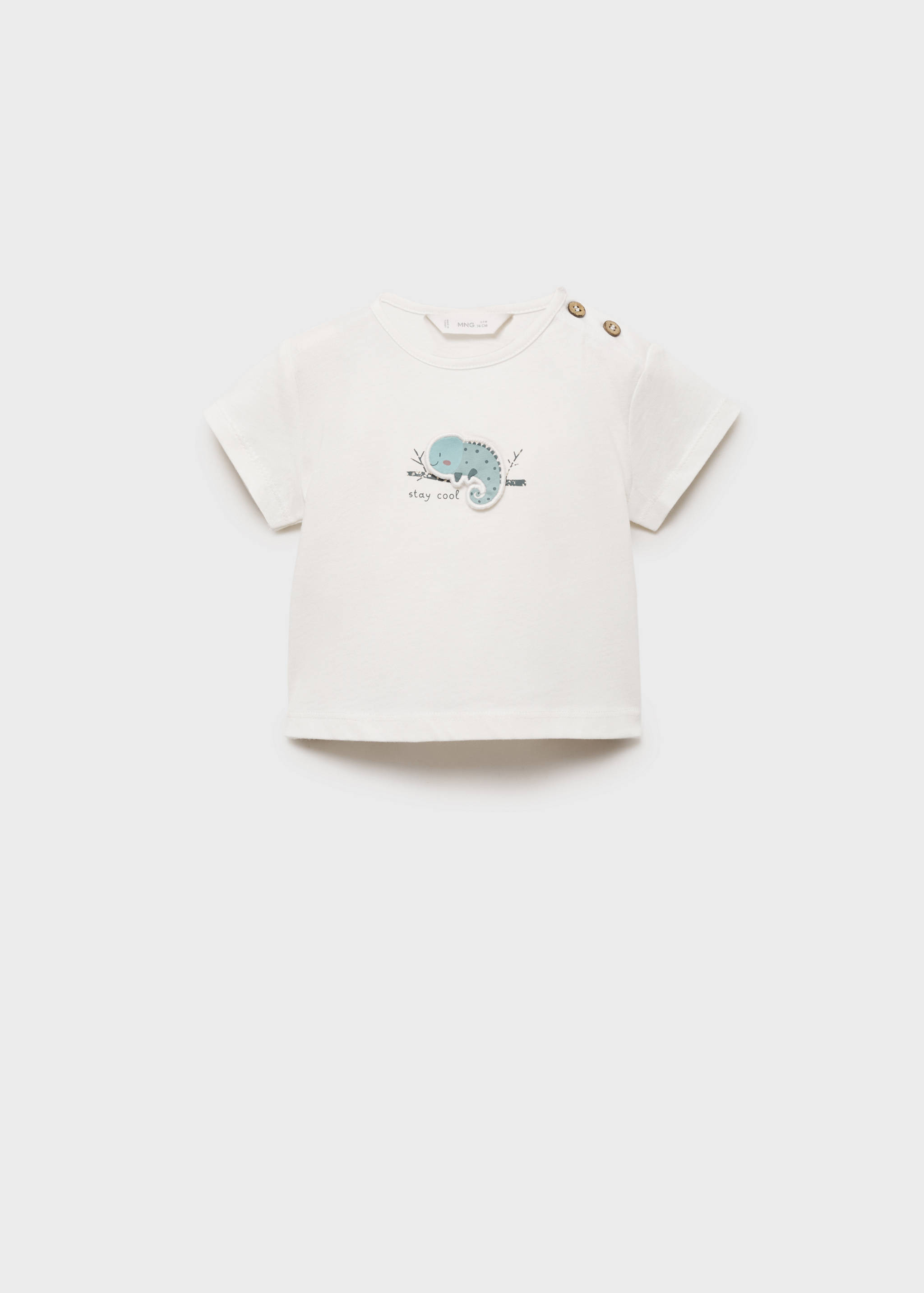 Embossed cotton t-shirt - Article without model