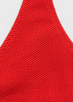 Textured bikini top — Red 7