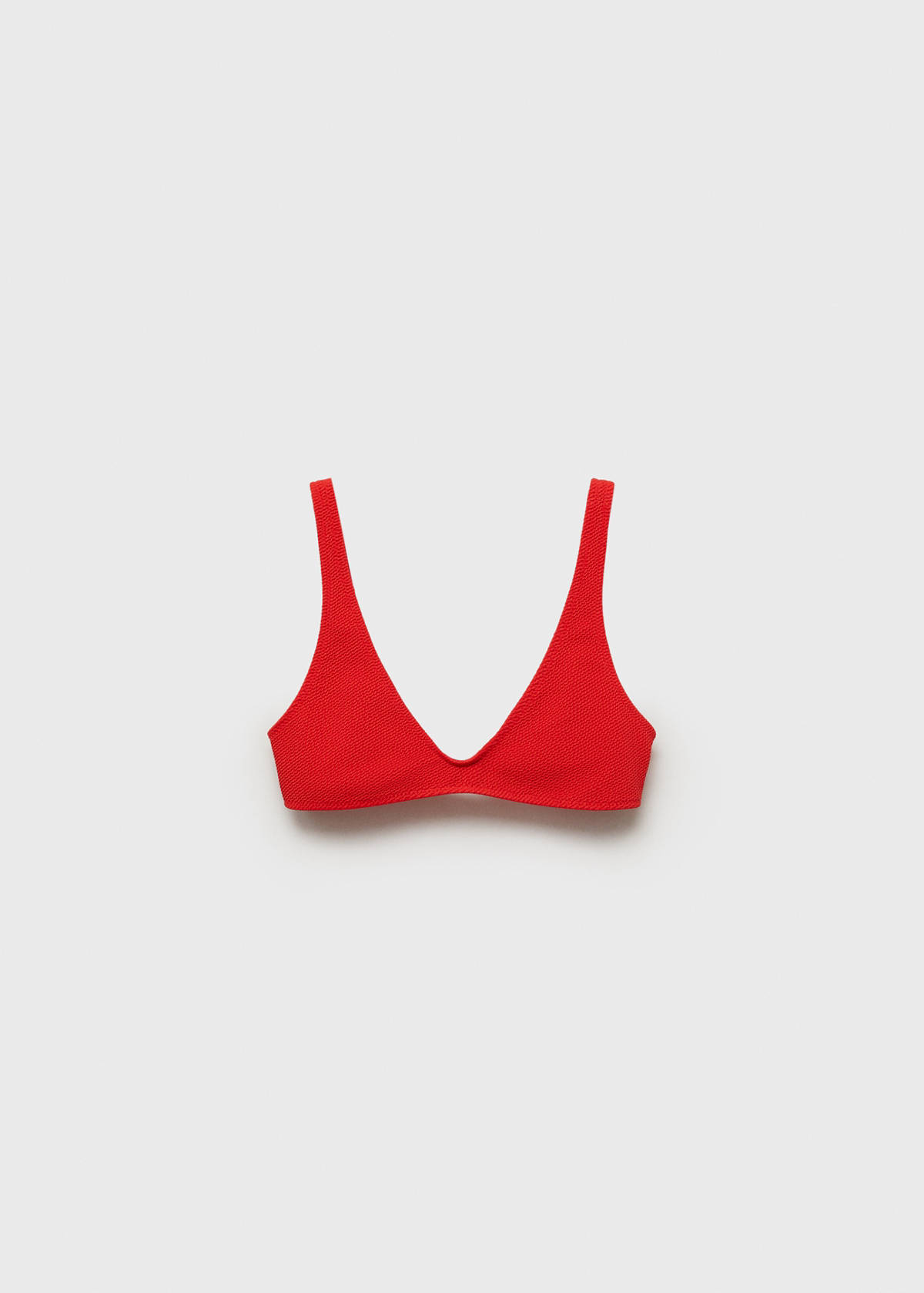 Textured bikini top — Red