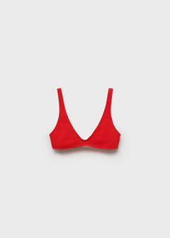 Textured bikini top — Red 6