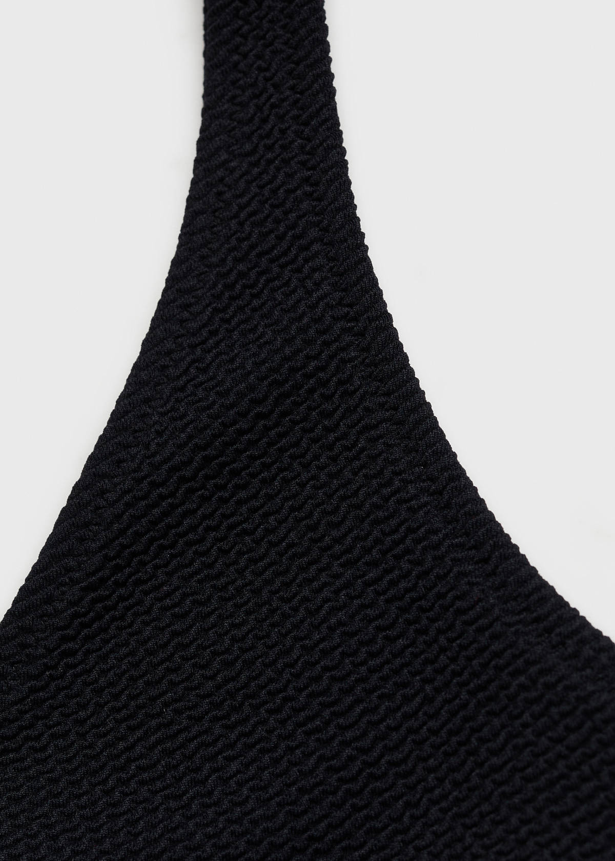 Textured bikini top — Black