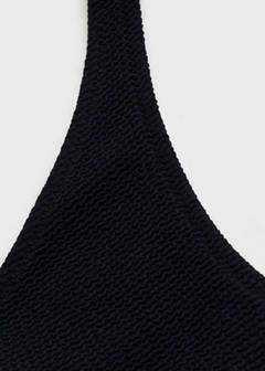 Textured bikini top — Black 7