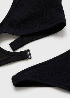 Textured bikini top — Black 8