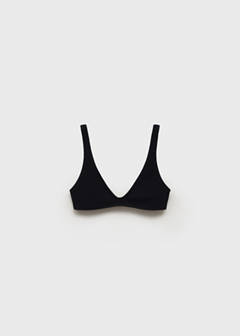 Textured bikini top — Black 6