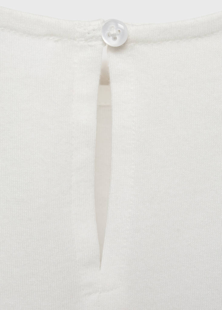 Frills embroidered t-shirt — Off White
