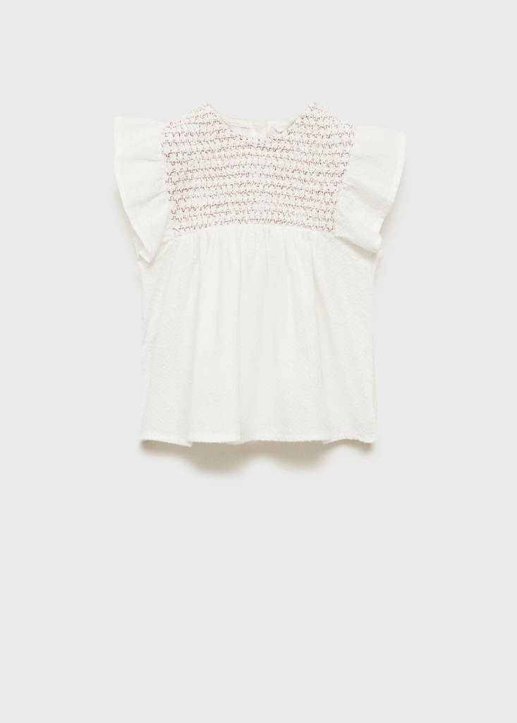 Frills embroidered t-shirt — Off White