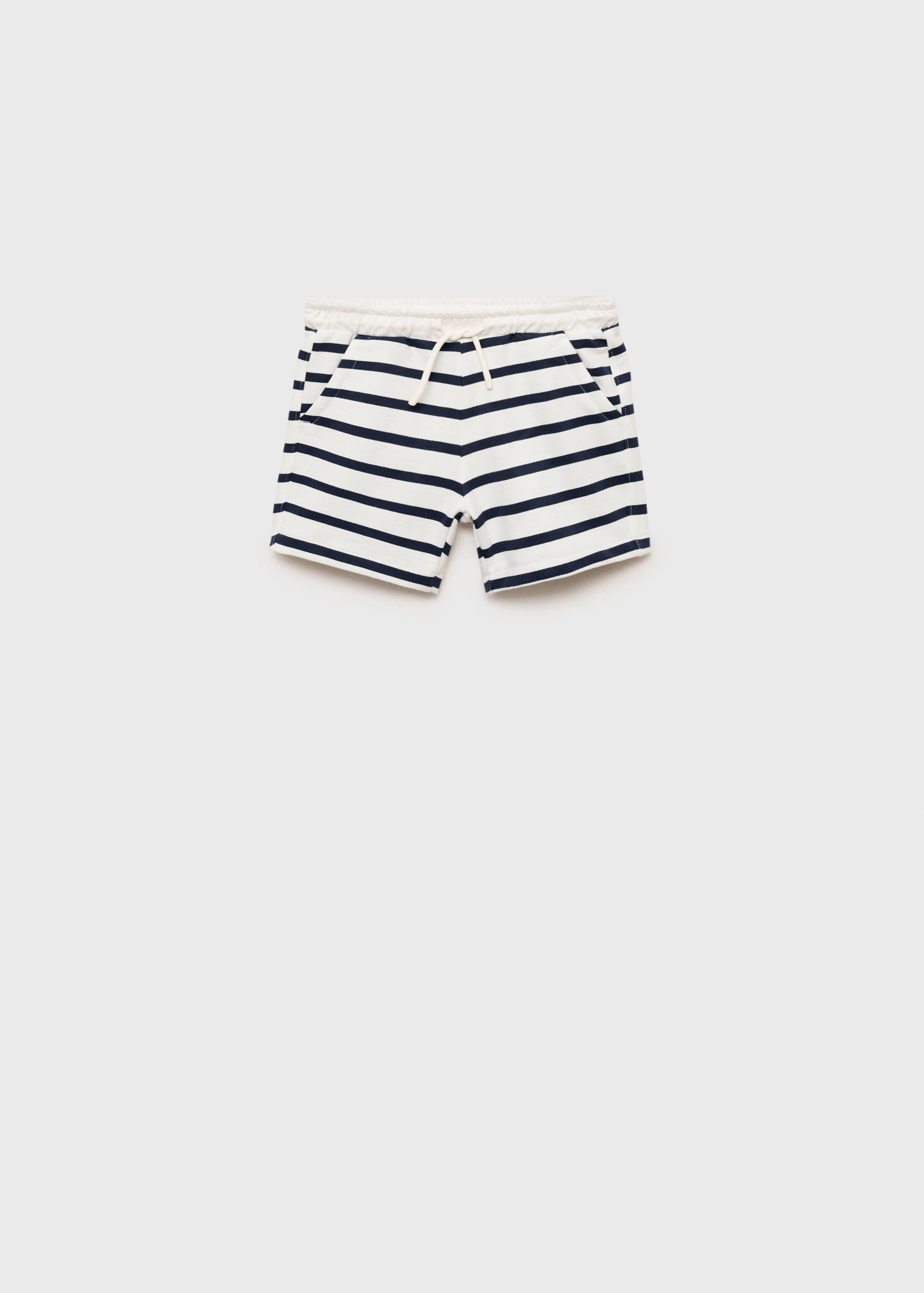 Striped cotton Bermuda shorts - Article without model