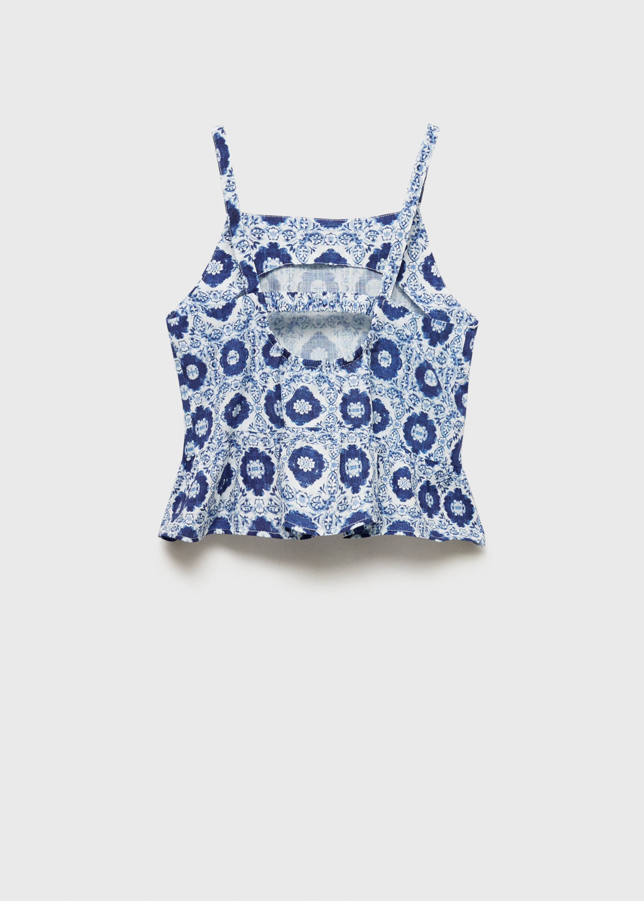 Ruffled printed blouse - Reverse of the article