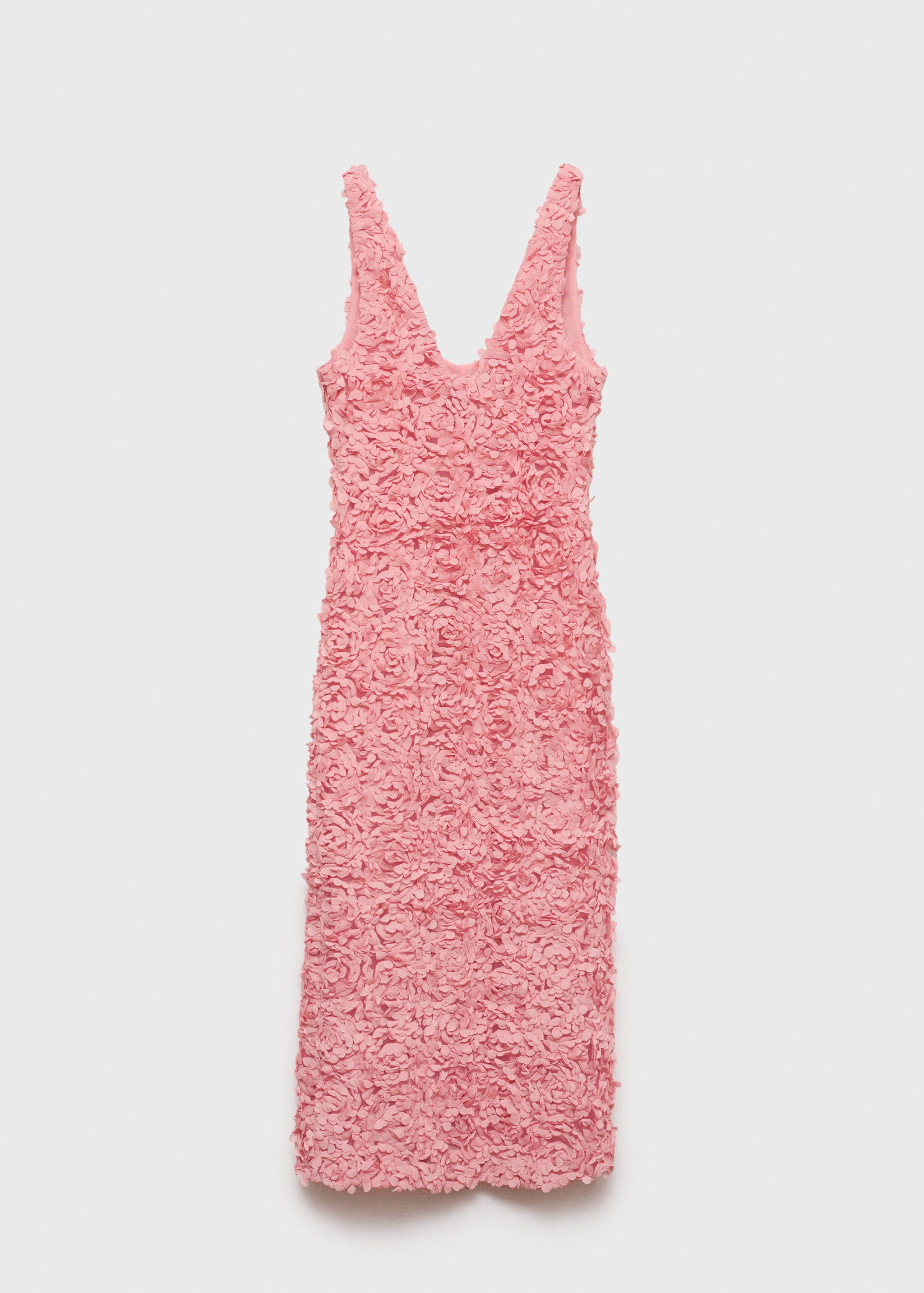 Tulle dress with embroidered flower - Reverse of the article