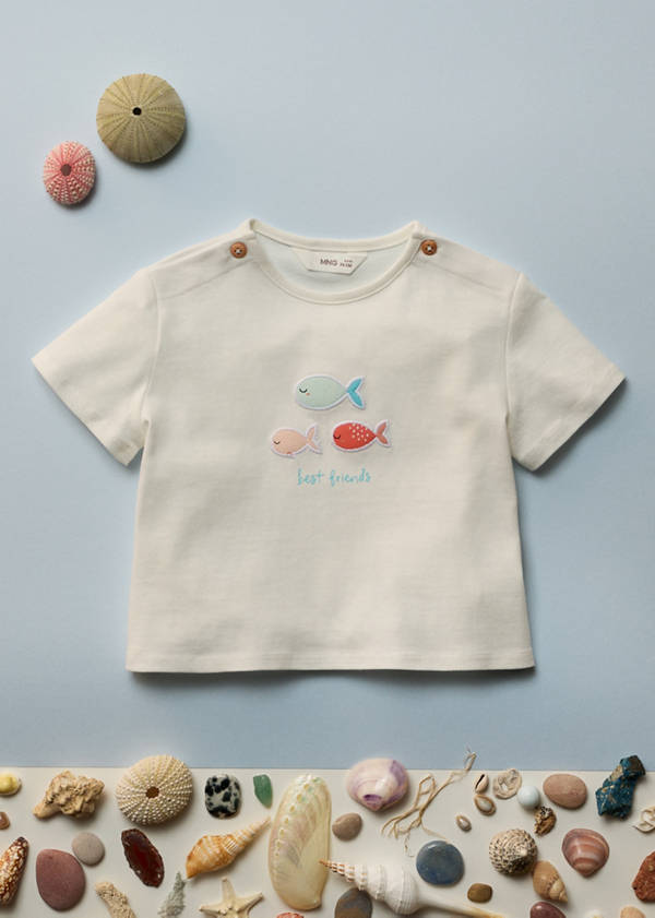 Embossed cotton t-shirt — Off White