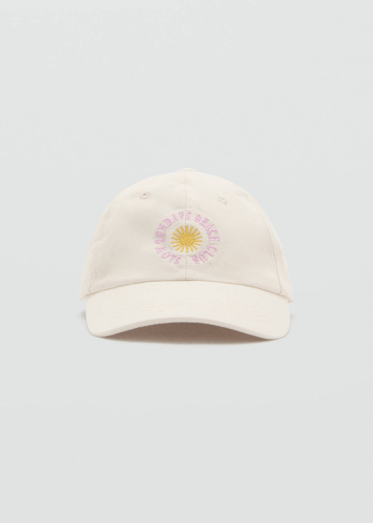 Cotton visor cap — Ecru