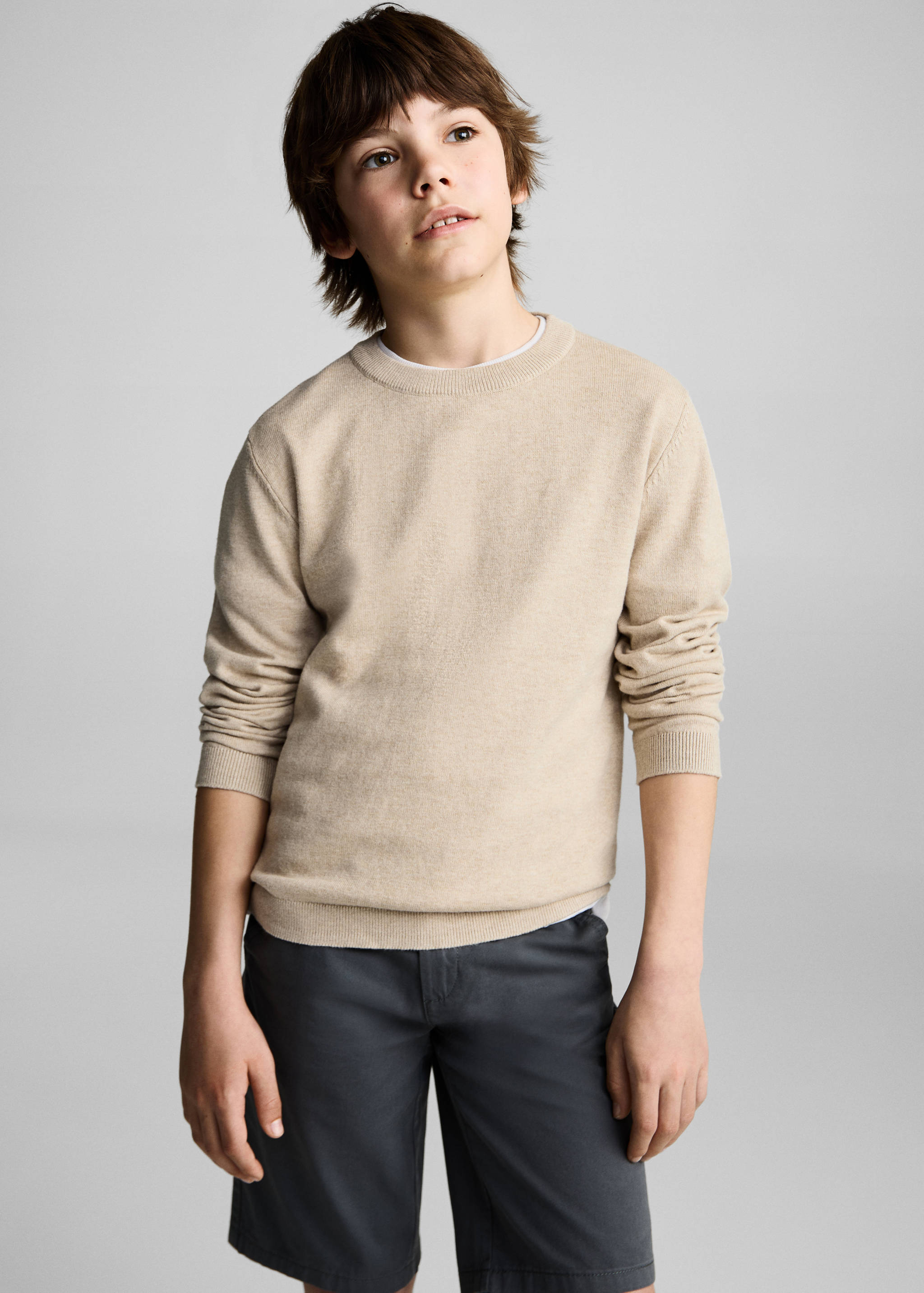 Flecked cotton-blend sweater - Medium plane