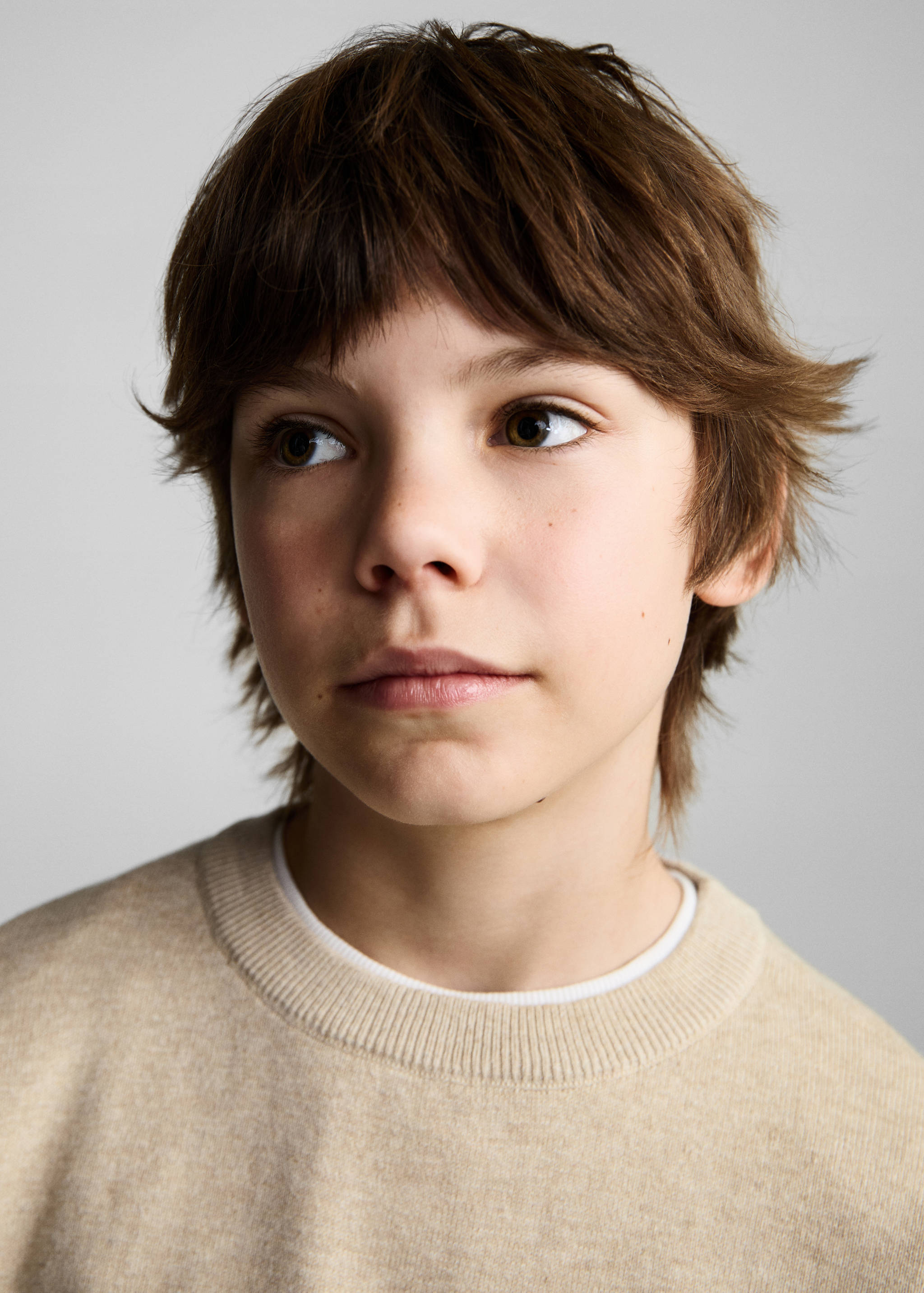 Flecked cotton-blend sweater - Details of the article 1