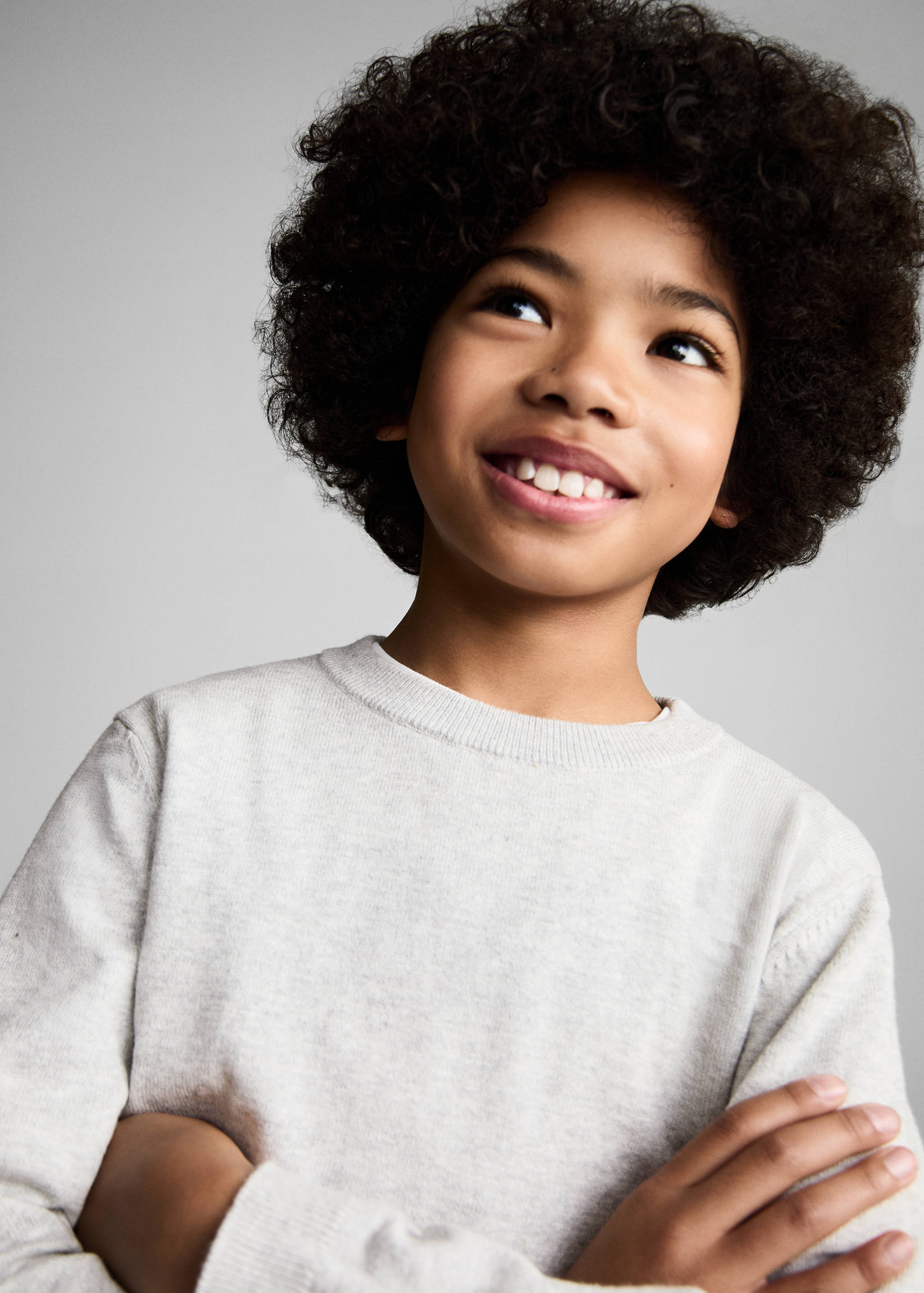 Flecked cotton-blend sweater - Details of the article 1