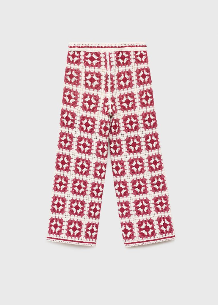 Straight crochet trousers — Strawberry
