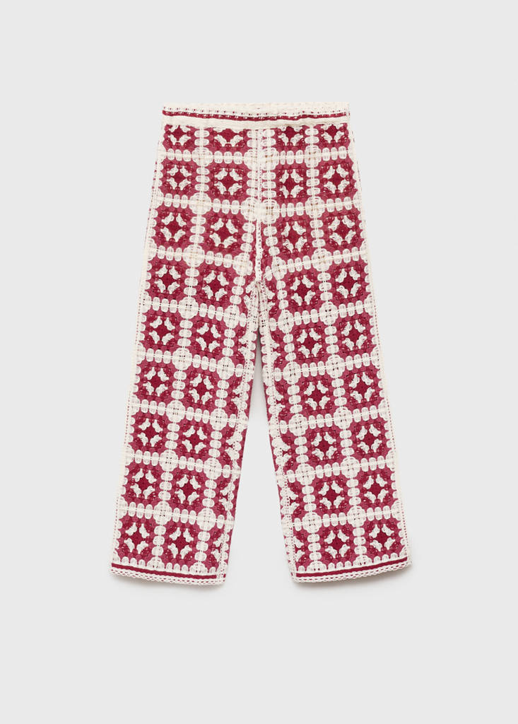Straight crochet trousers — Strawberry