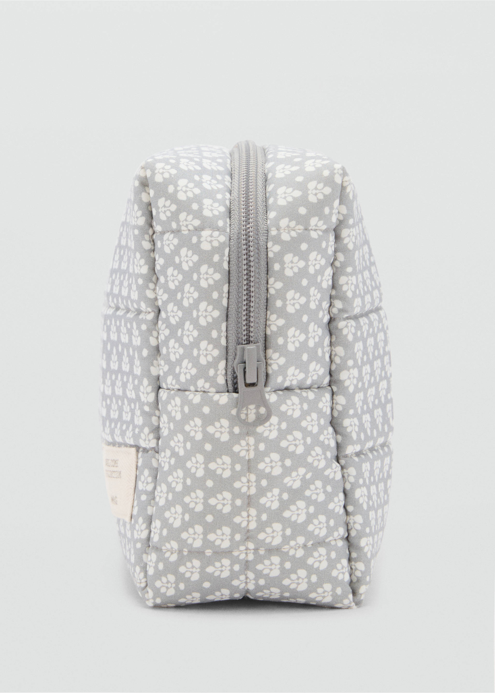 Neceser algodón estampado - Detalle del artículo 1, Gris. Ref: 87085982-00.