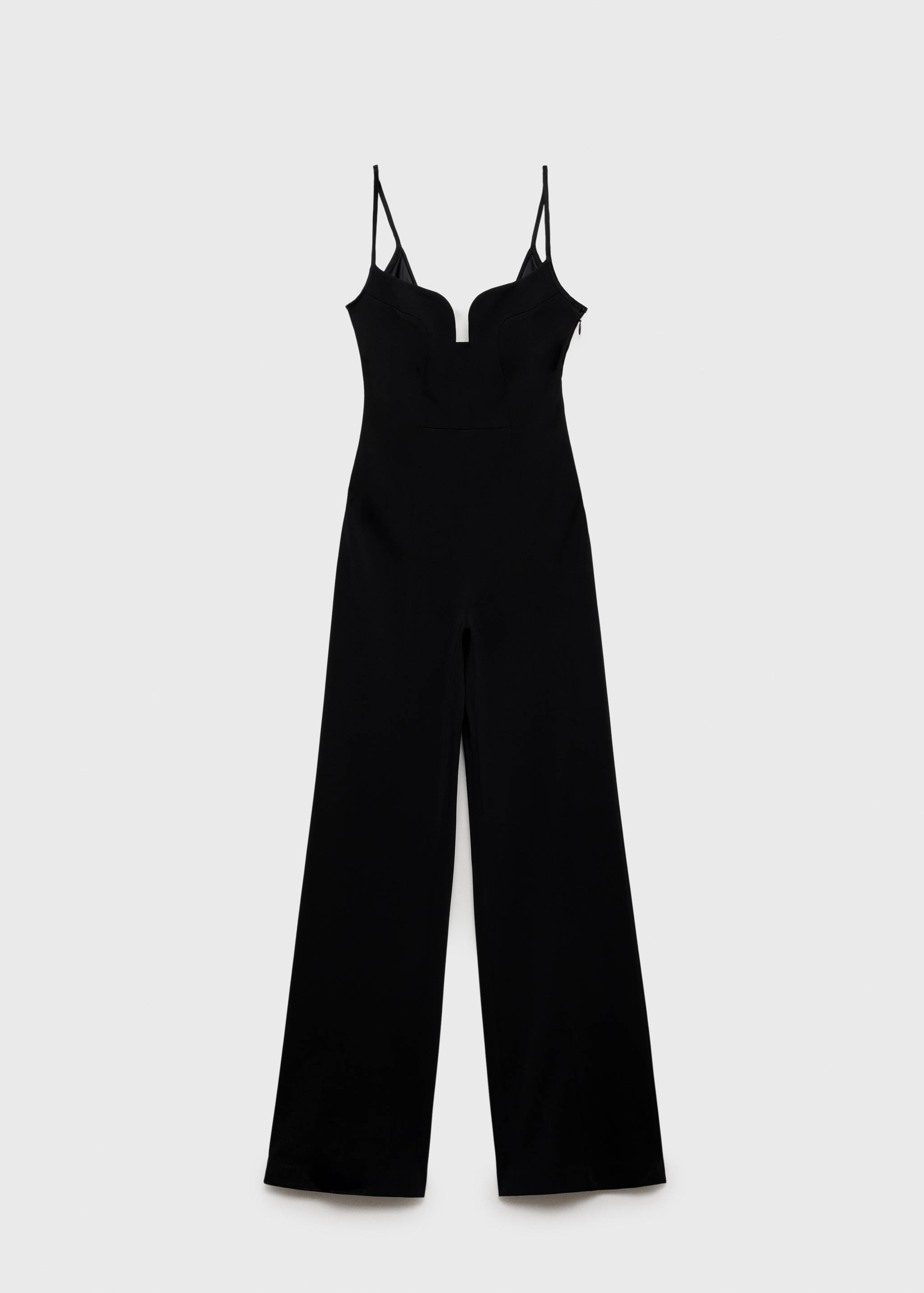 Figursydd jumpsuit med strukturerad sweetheart-halsringning - Artikel utan modell