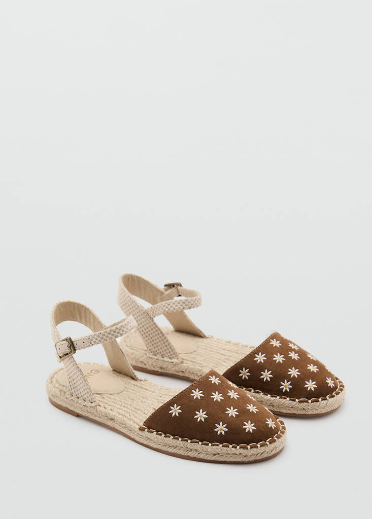 Floral espadrilles — Leather