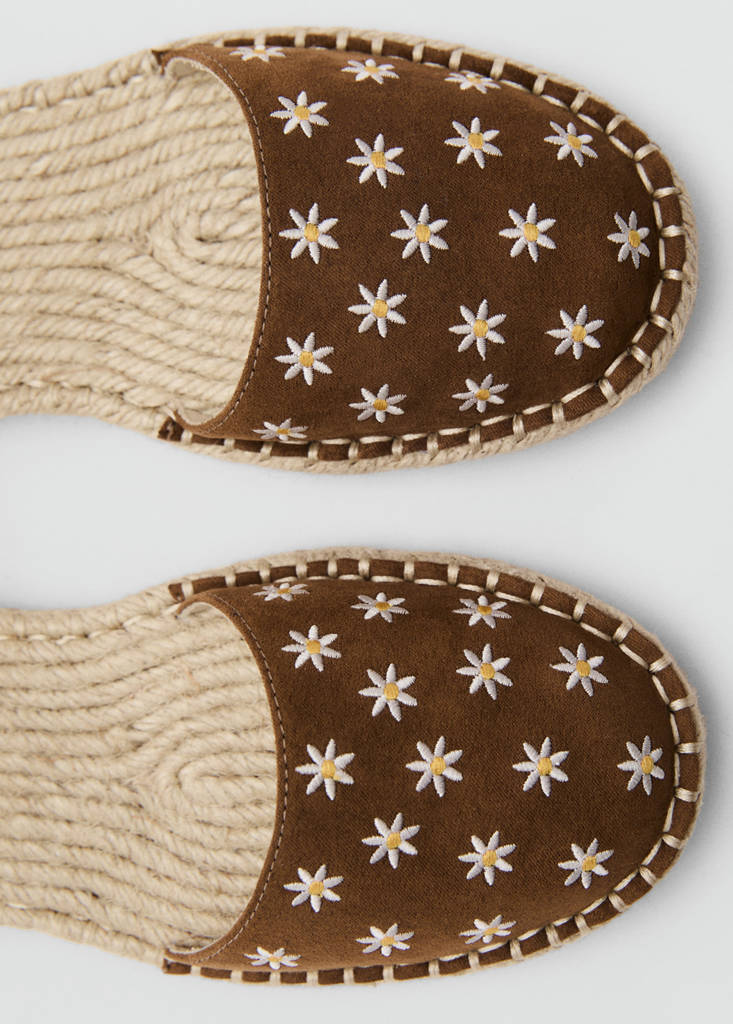 Floral espadrilles — Leather
